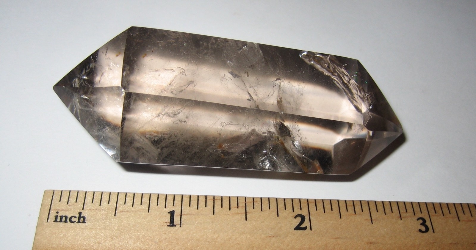 2.9″ x 1.25″ POLISHED DOUBLE TERMINATED NATURAL SMOKY QUARTZ CRYSTAL ~ 74.4g *1