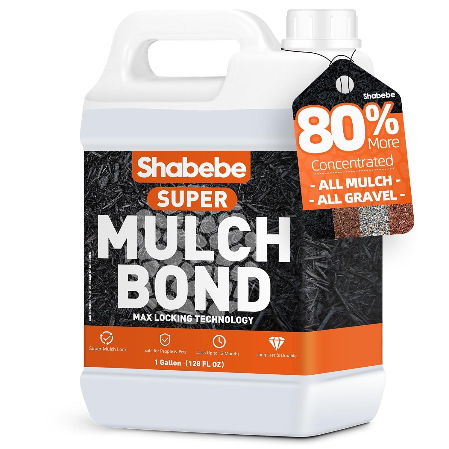 Mulch Bond, 1Gallon Rock Glue for Landscaping Heavy Duty Gravel Binder & Stone A