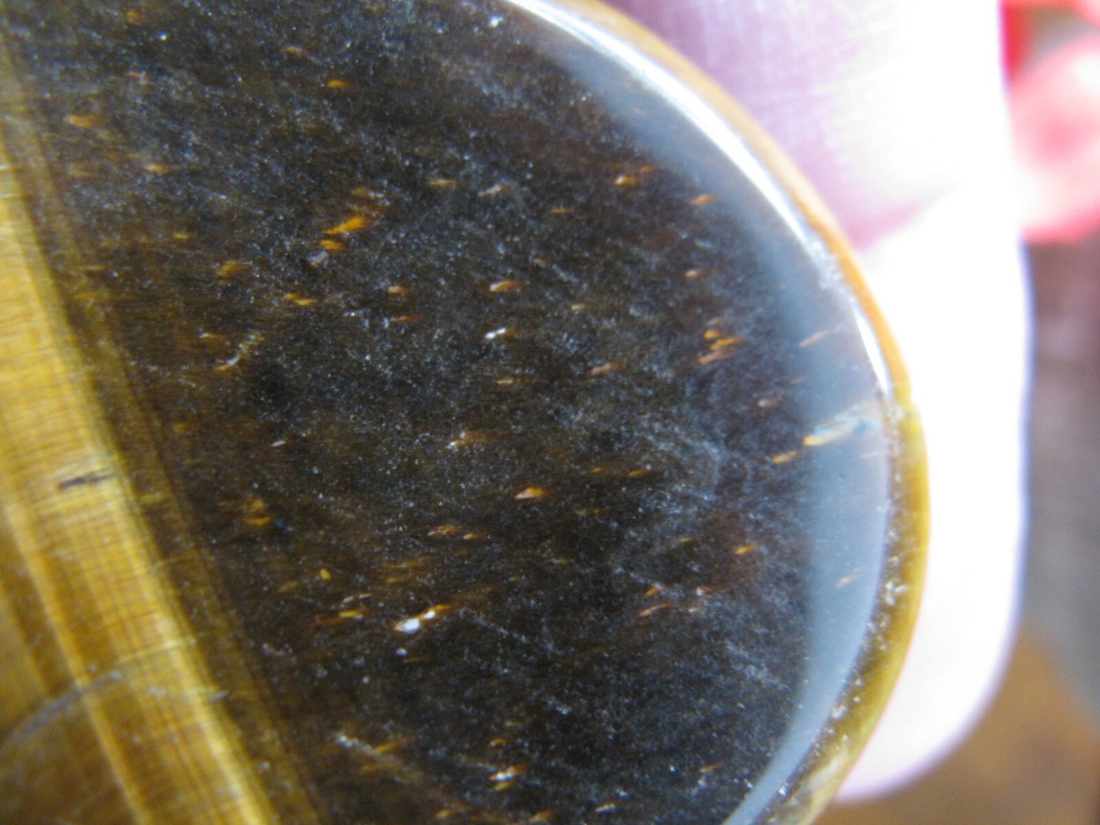 New Natural Brazilian Golden Tiger Eye Oval Shape Worry Stone Palm Stone