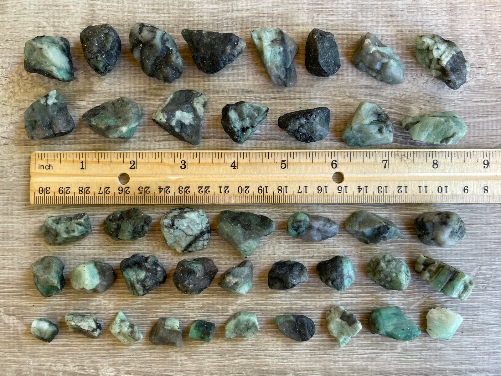 Small Emerald Rough Natural Stones, 0.5″-1.25″ Raw Emerald, Wholesale Bulk Lot