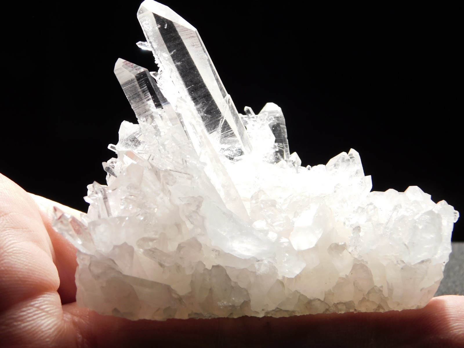 SUPER! TRANSLUCENT Quartz Crystal Cluster Collier Creek ARKANSAS 75.2gr