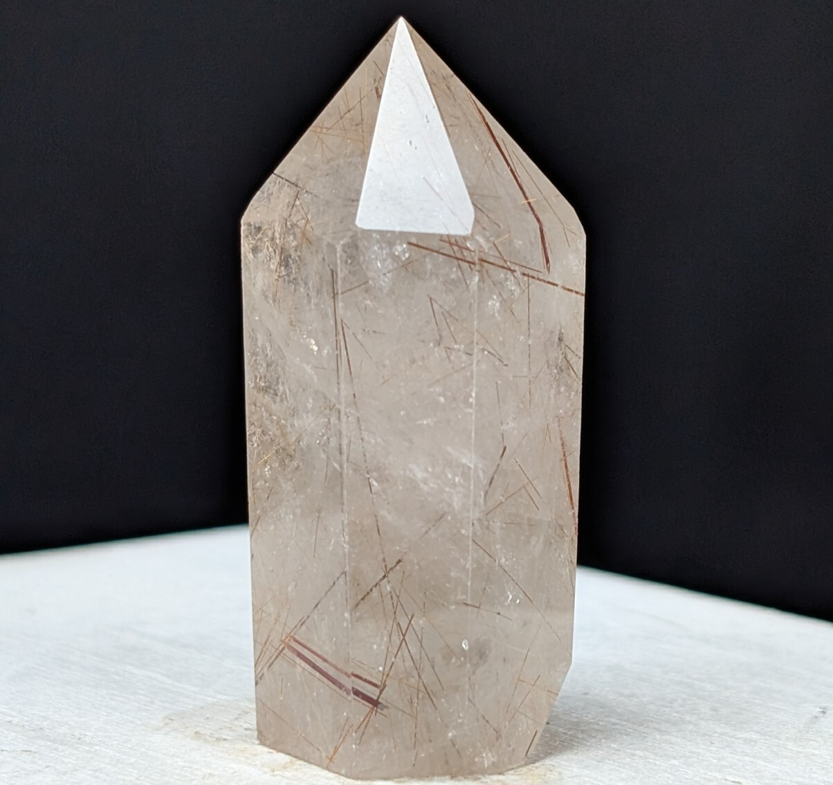 Golden Rutile Tower Rutilated Point Crystal Gemstone Quartz Chakra