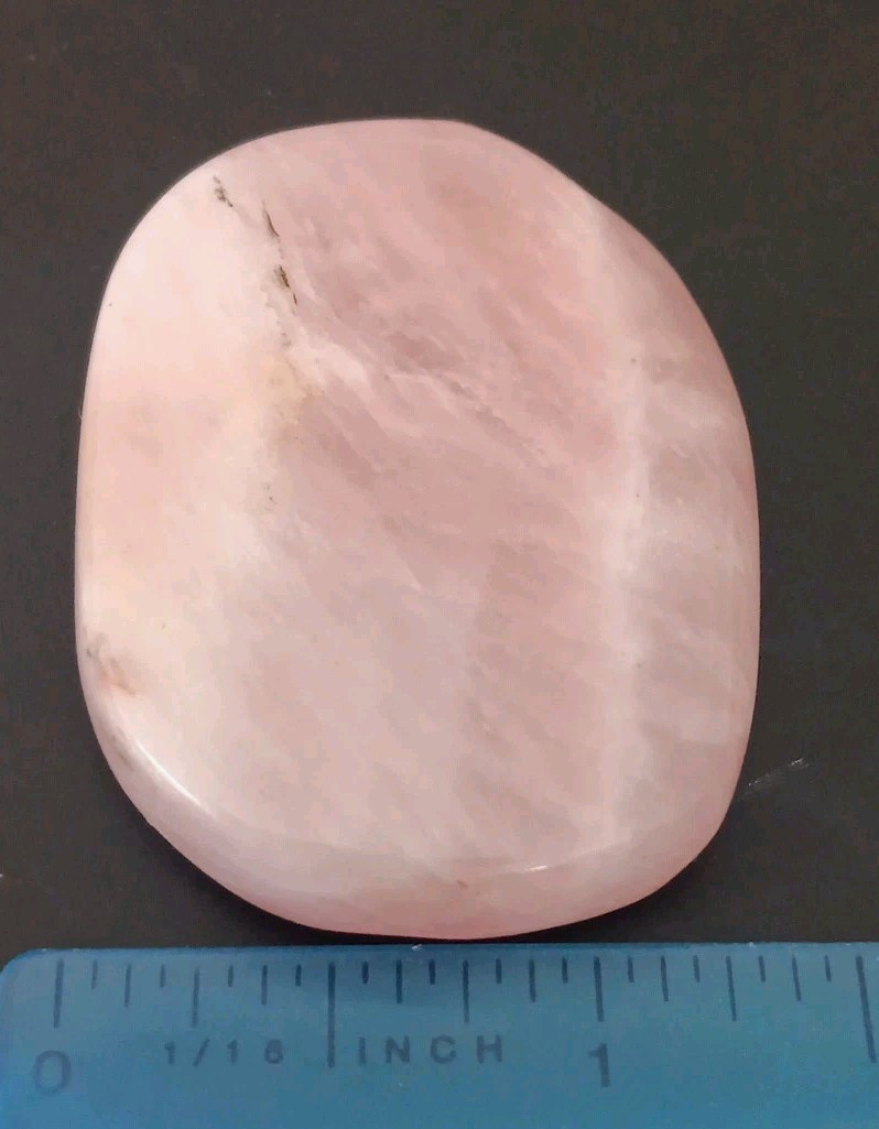 Rose Quartz Cabochon Shaped Polished White Stripe Display Or Cabochon