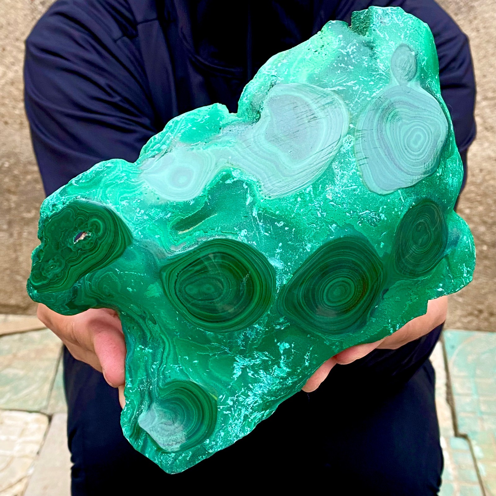 3.2LB Natural tortoise Malachite transparent cluster coarse mineral sample