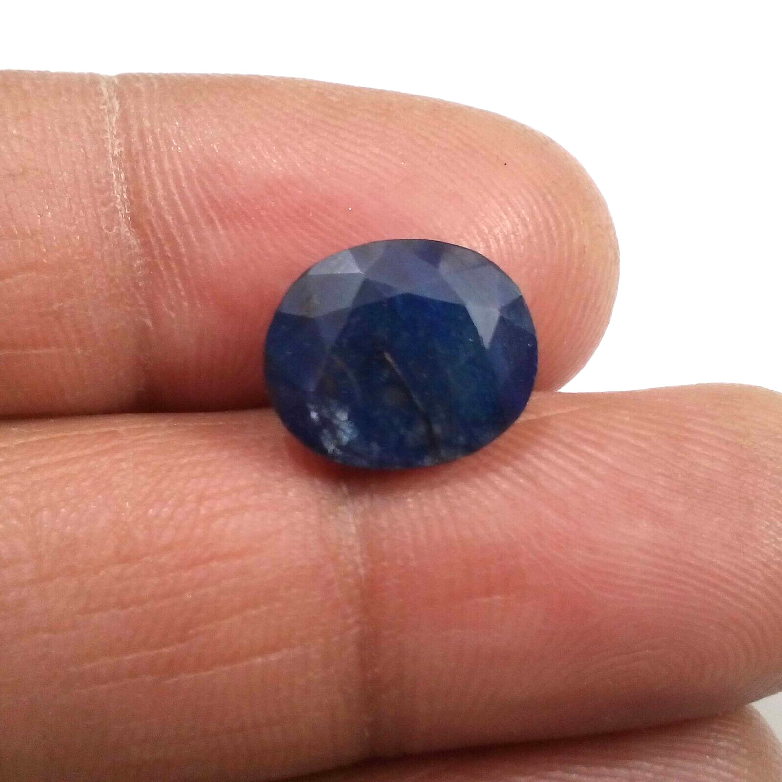 Fabulous Huge Blue Sapphire Faceted Gemstone Oval Shape 7.75 Crt Loose Gemstone