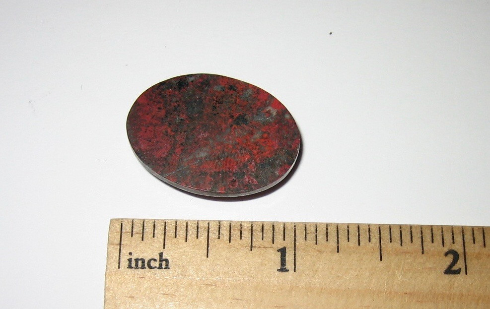 26mm x 18.5mm POLISHED NATURAL CUPRITE STONE CABOCHON FROM MEXICO 28.5carats *A