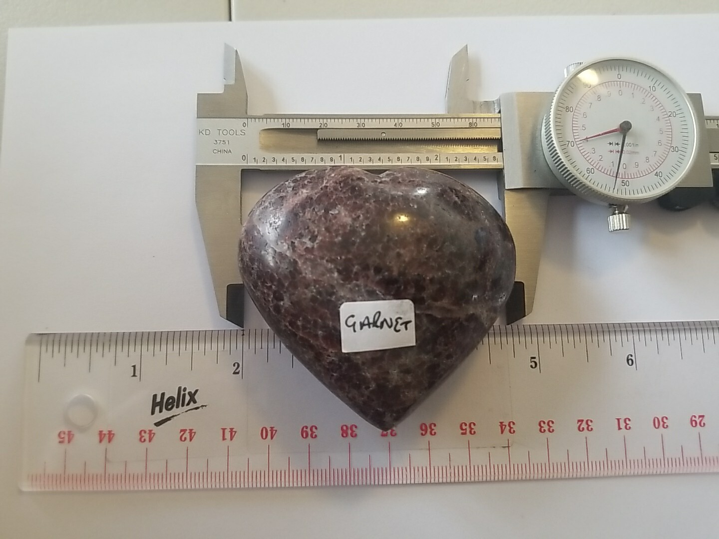 Natural Rare Red Purple Garnet Crystal Heart Stone Mineral Specimen 205g