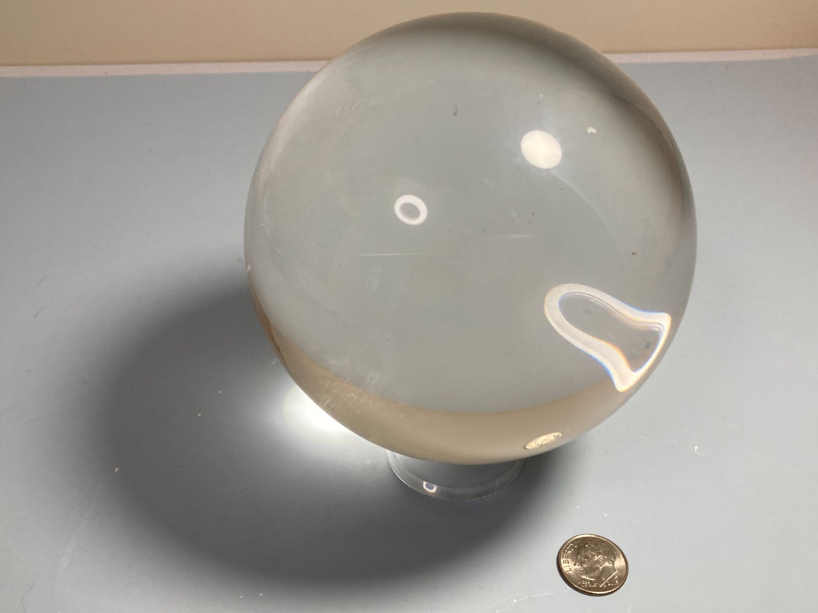 4″ Crystal Ball 3 lb 6.4 oz Reconstituted Clear Quartz Sphere #151