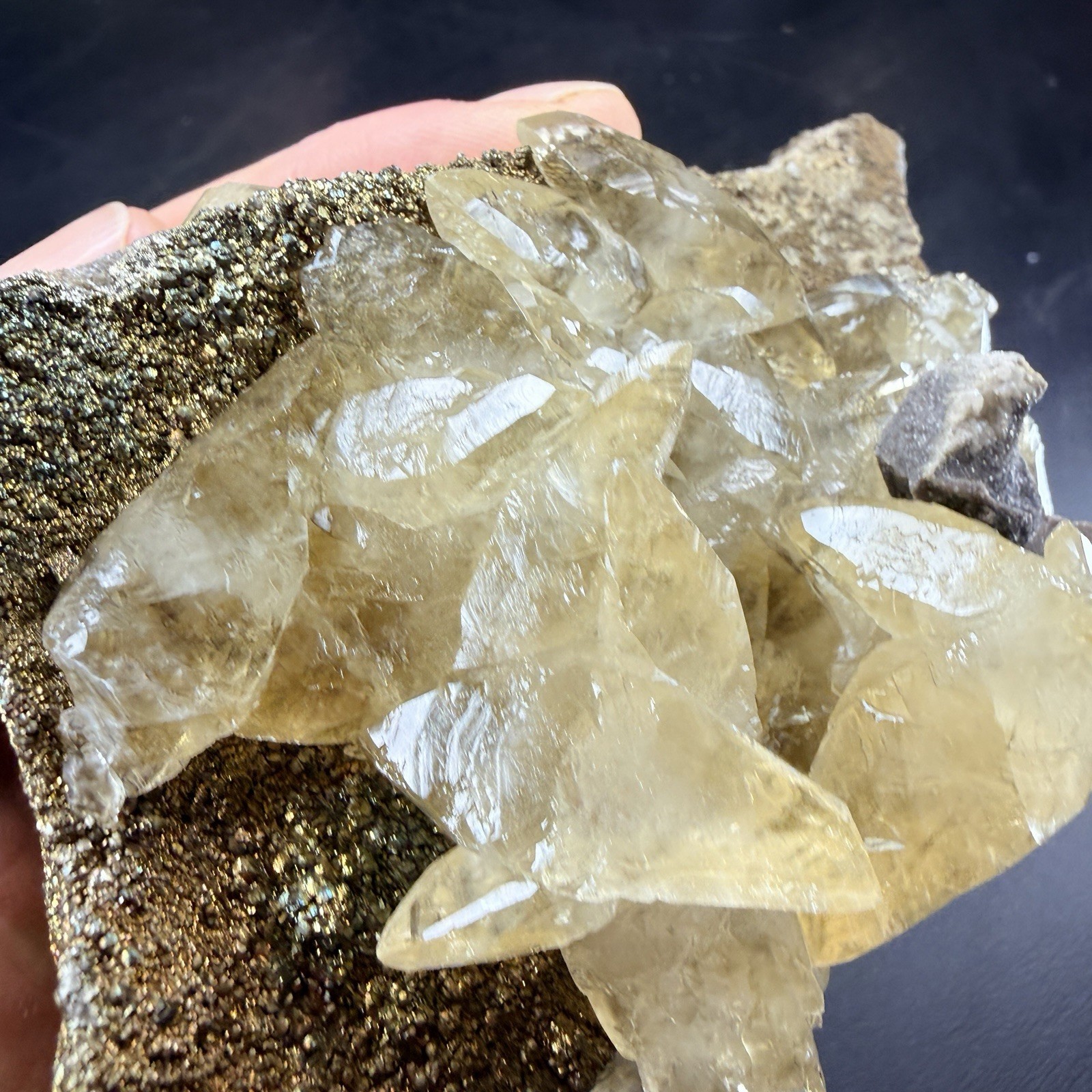 Calcite Crystals Iridescent Chalcopyrite on Matrix / Missouri *Video