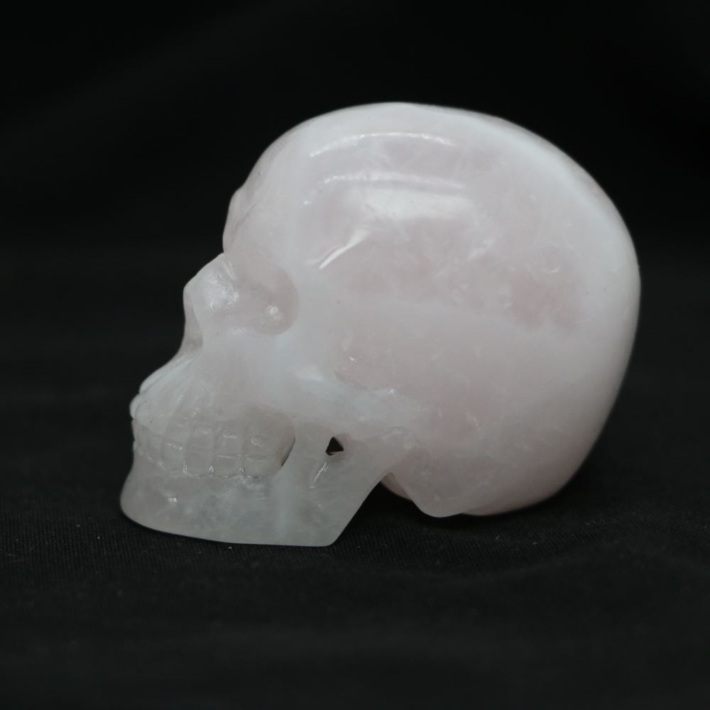 2″ ROSE QUARTZ CRYSTAL Carved Crystal Skull Realistic Healing Randomly Send 1pc