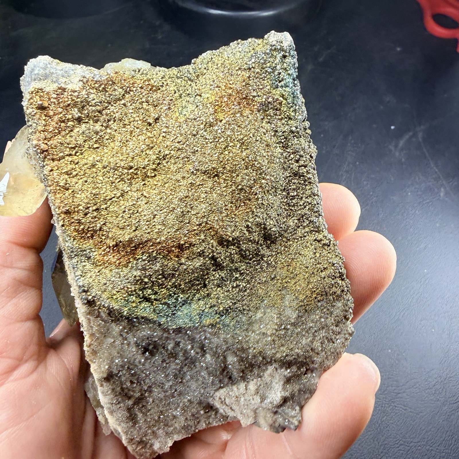 Calcite Crystals Iridescent Chalcopyrite on Matrix / Missouri *Video