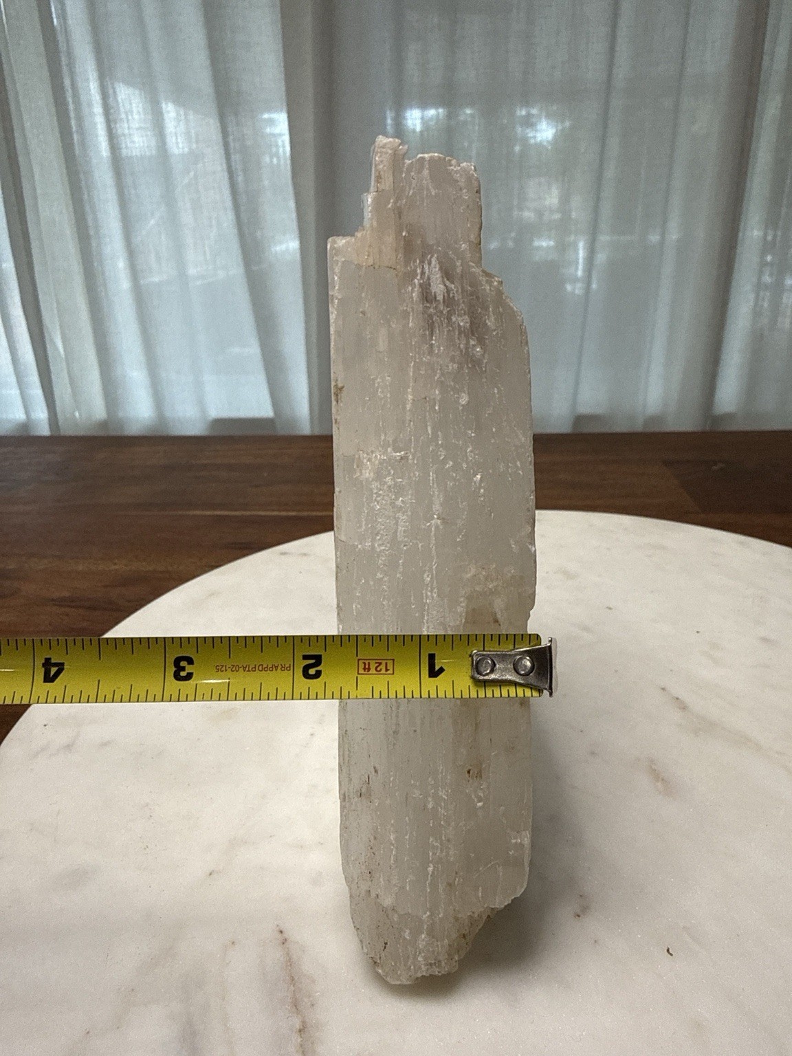Large Clear/White Selenite Gypsum Crystal Slab Specimen 2 lb 13.5 oz 7 in