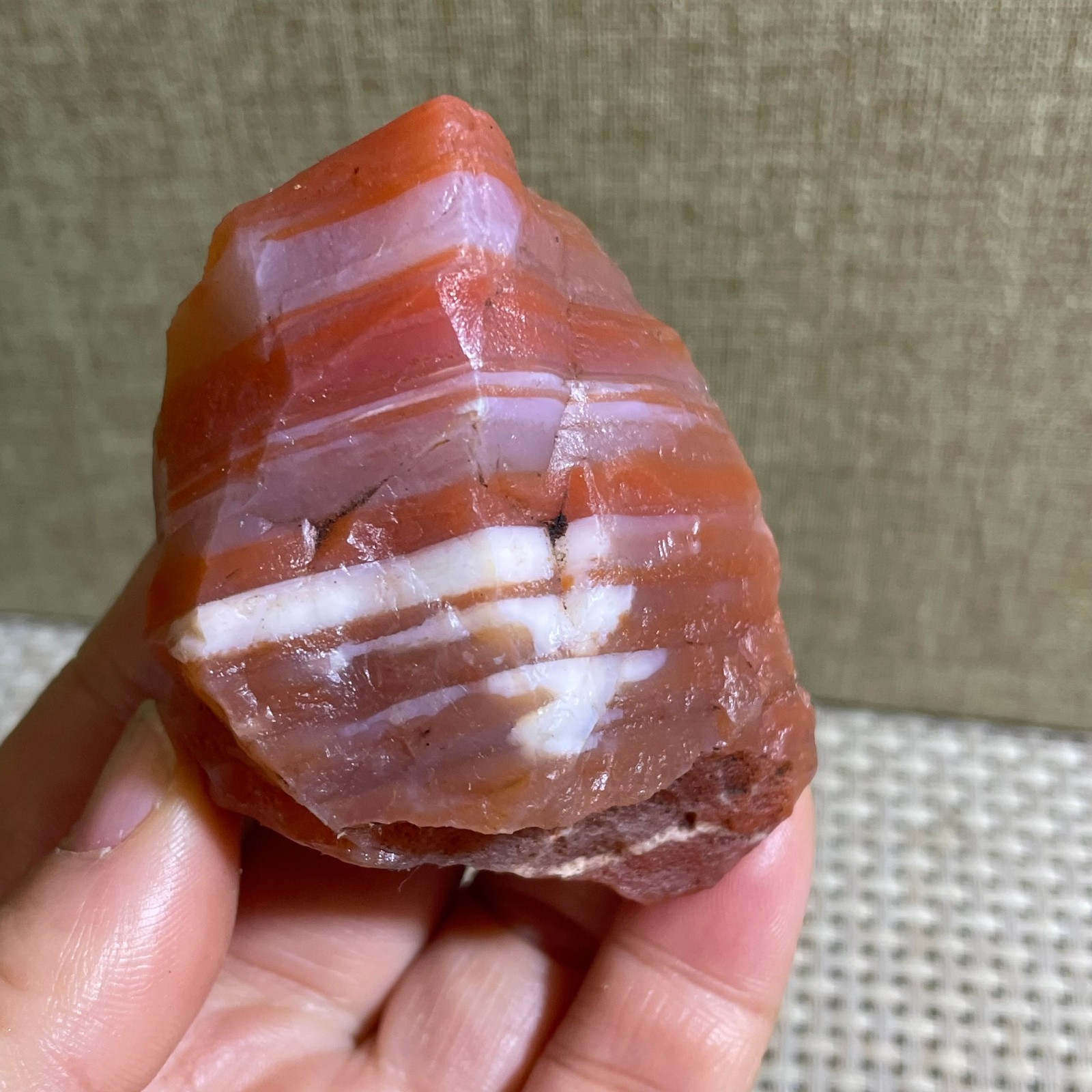108g Raw Carnelian Stone Rough Red Agate Gemstone Mineral Specimen