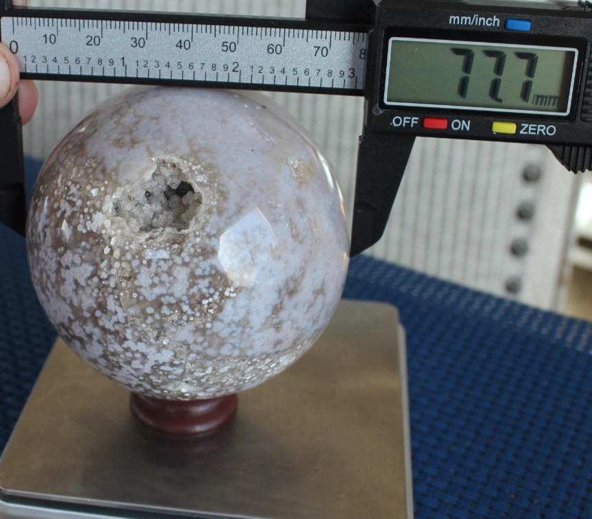 BUBBLE OCEAN JASPER SPHERE 77.7 MM/ 610.2 GRAMS