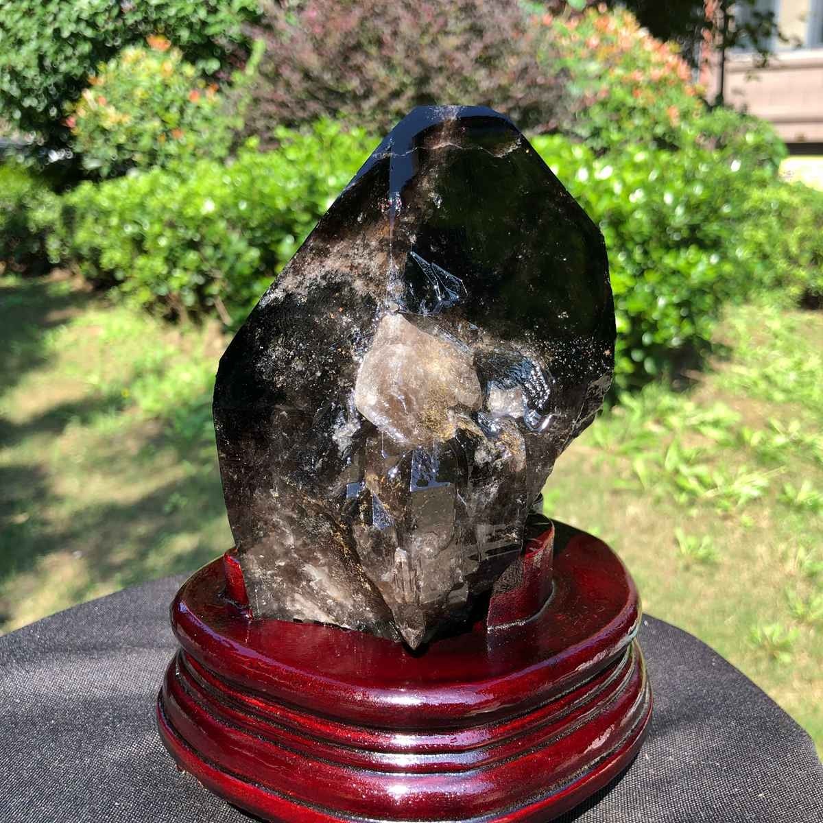 2030g Natural tea crystal specimen + pedestal MH2304