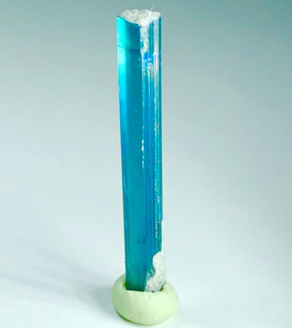 Rarest Transparent Natural Blue Paraiba Tourmaline Crystal Raw Rough Specimen