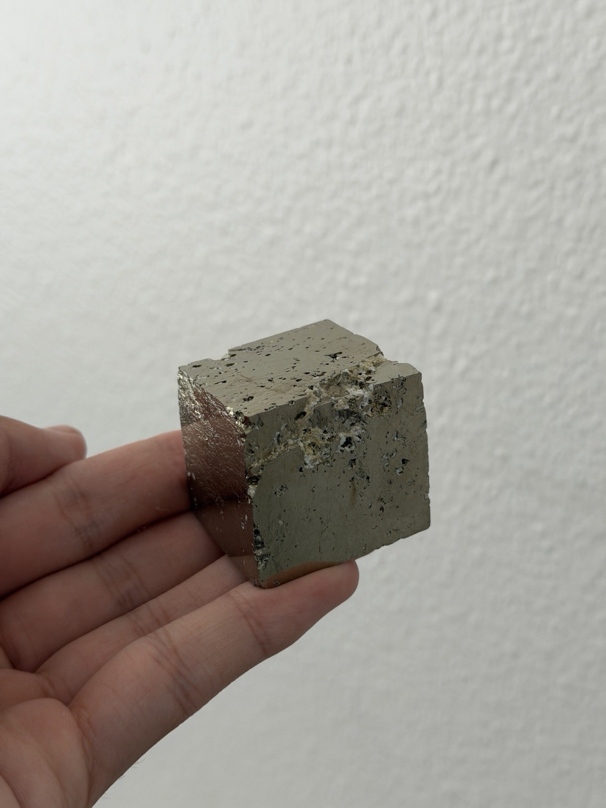 Big! PYRITE Crystal CUBE or Cubic Shaped Crystal 100% Natural From Spain 175gr