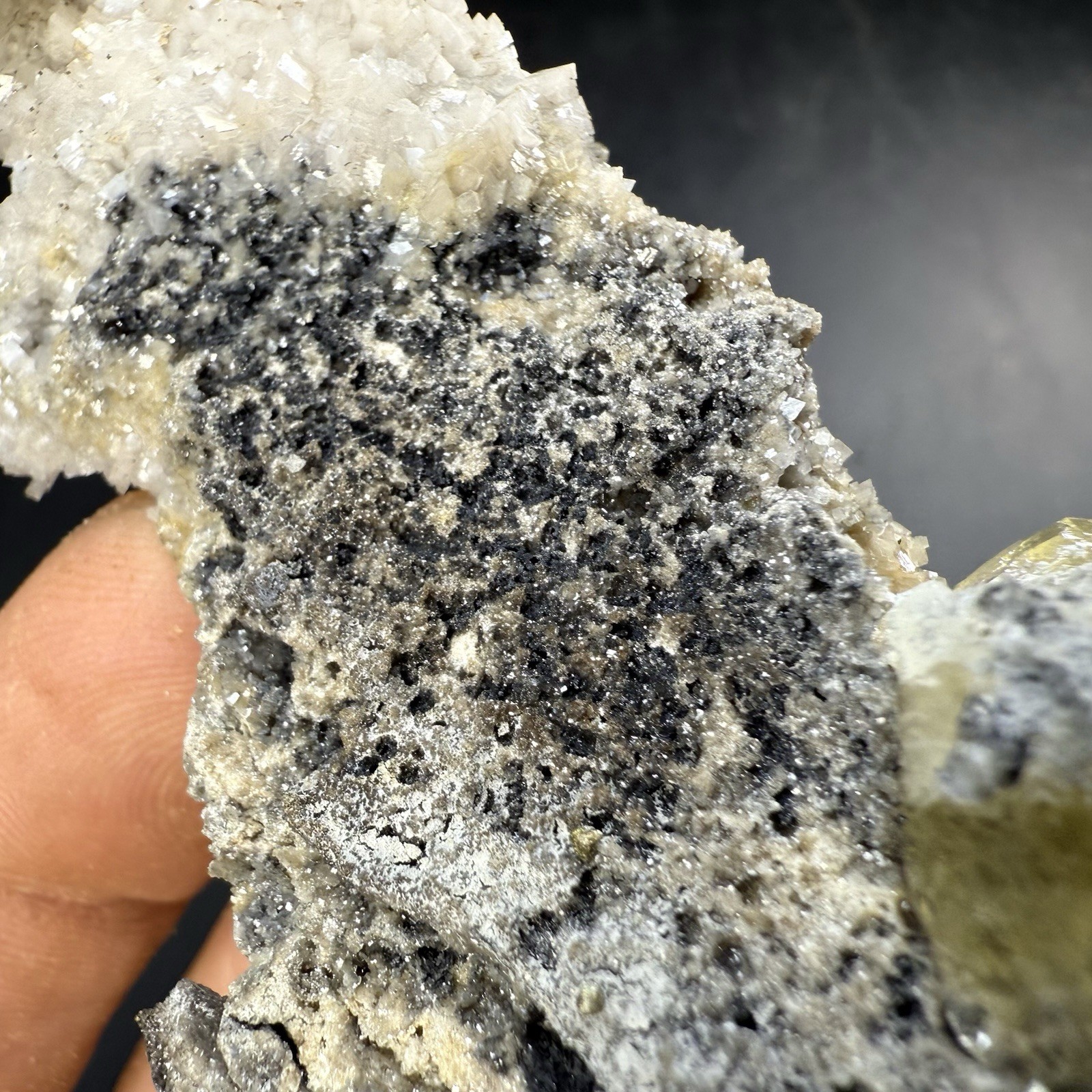 Calcite Crystals with Chalcopyrite Pyrite & Dolomite on Matrix / Missouri