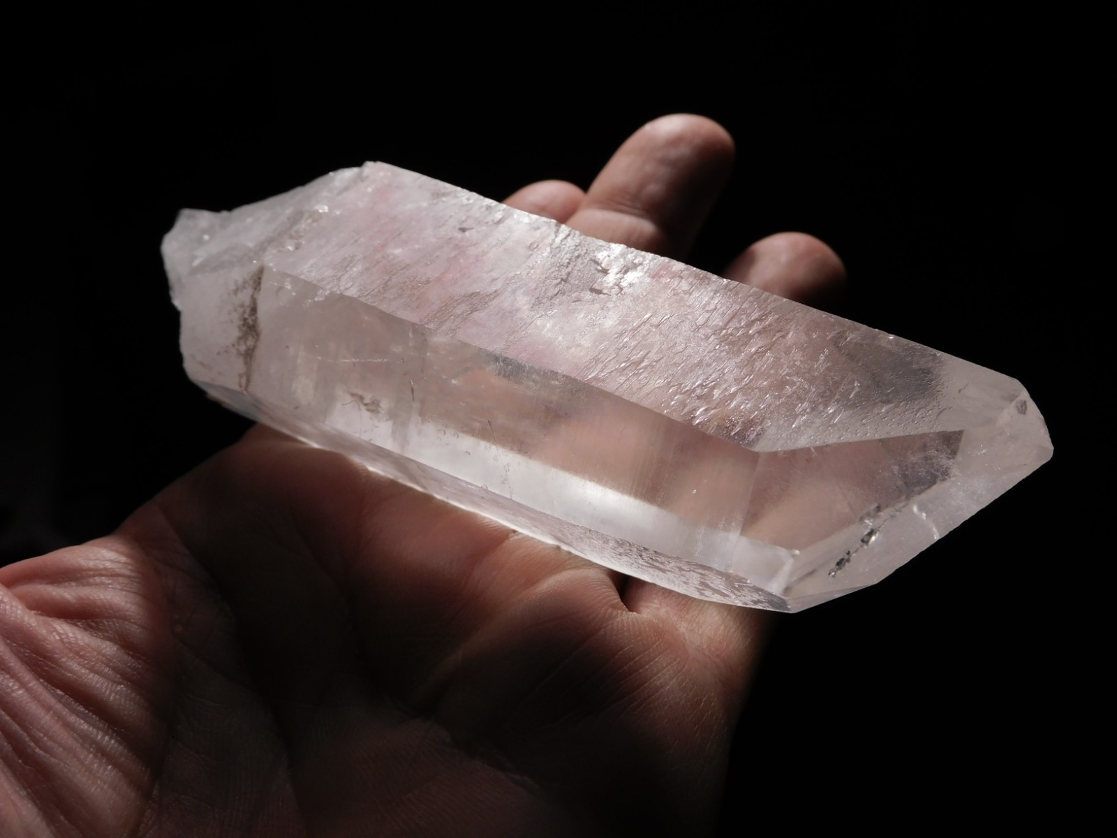 Larger! Semi TRANSLUCENT Quartz Crystal with RAINBOWS From Brazil 236gr
