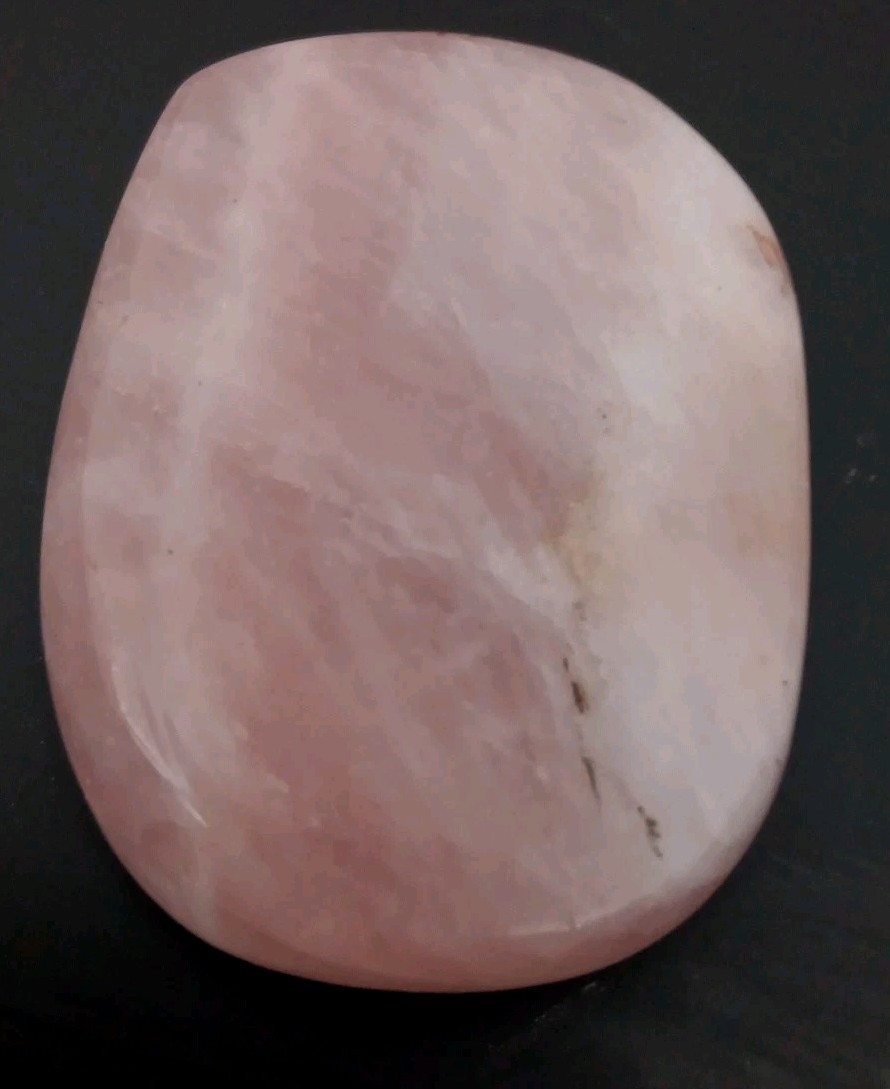 Rose Quartz Cabochon Shaped Polished White Stripe Display Or Cabochon