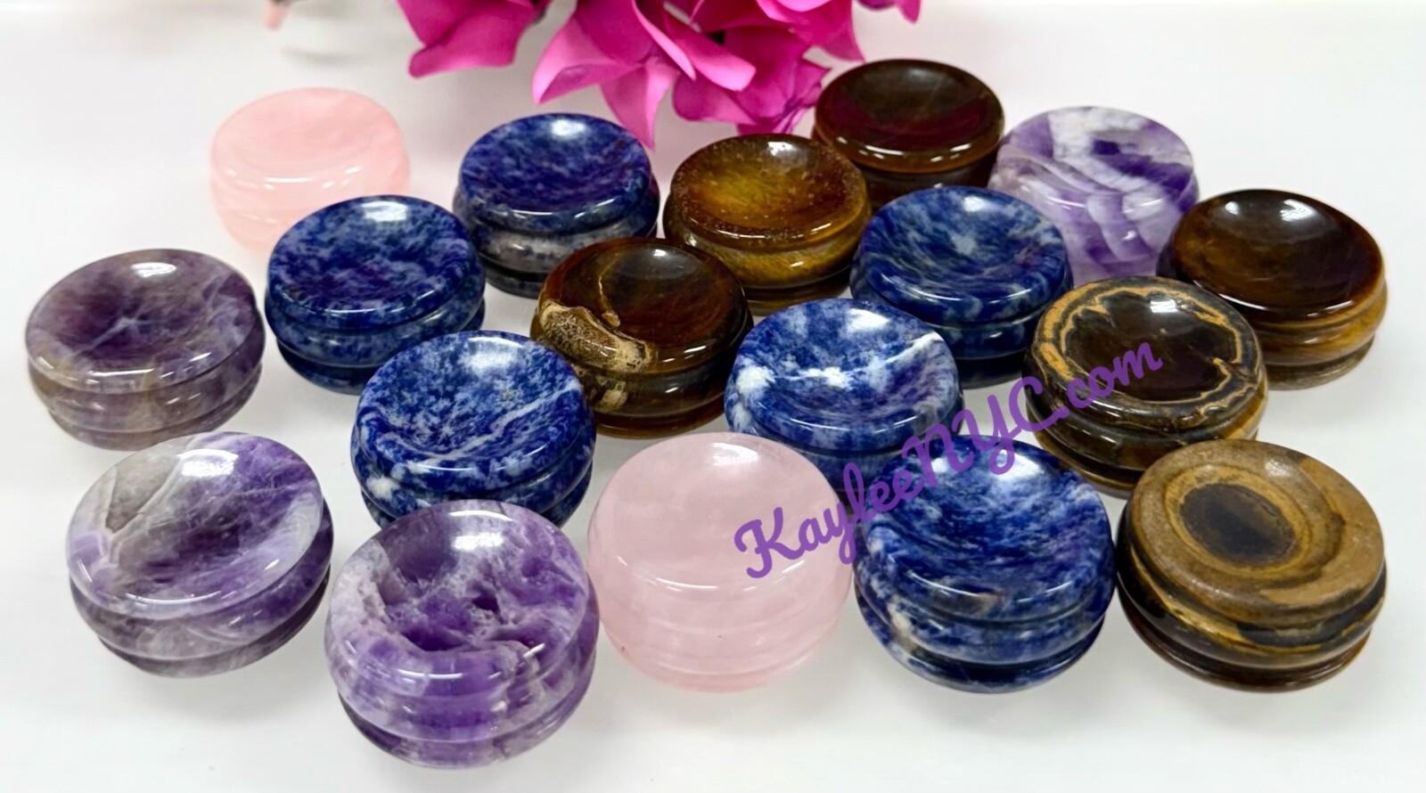 Wholesale Lot 18 PCs Natural Mix Crystal Sphere Stands Healing Energy
