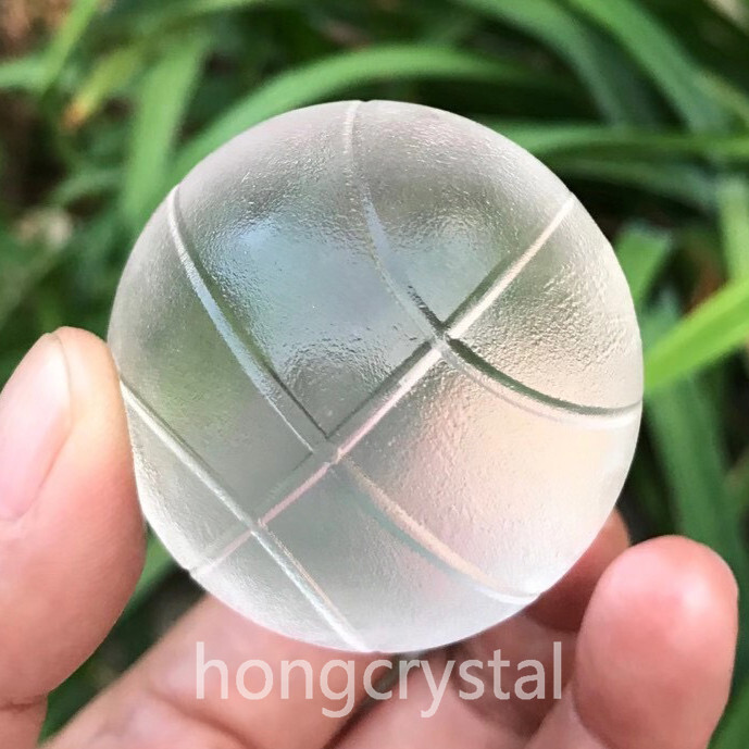 2” Smelting quartz sphere Crystal ball Basketball Reiki Healing 40mm 1PC