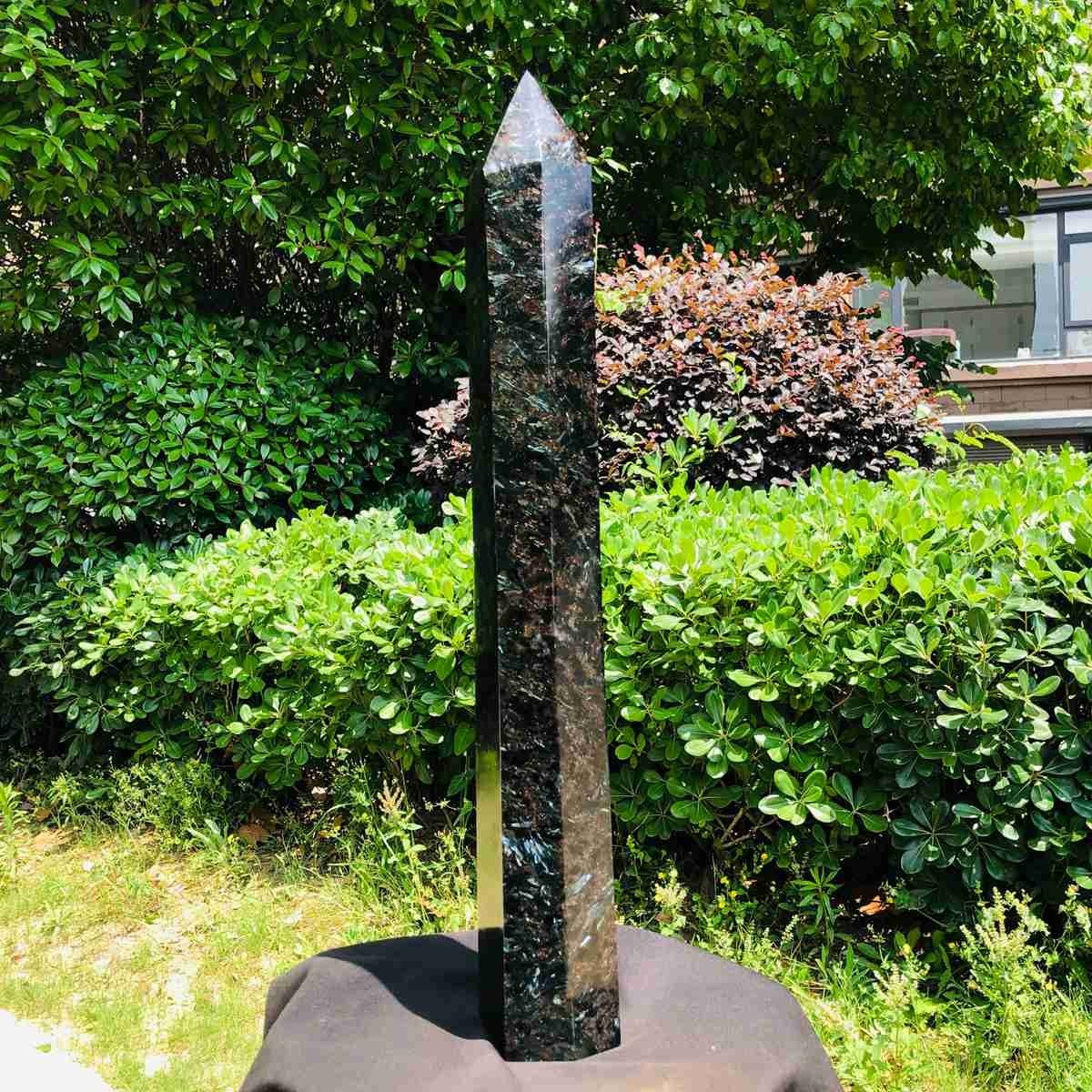 14.21LB Natural Fireworks Stone Obelisk Quartz Tower Crystal Wand Point Healing