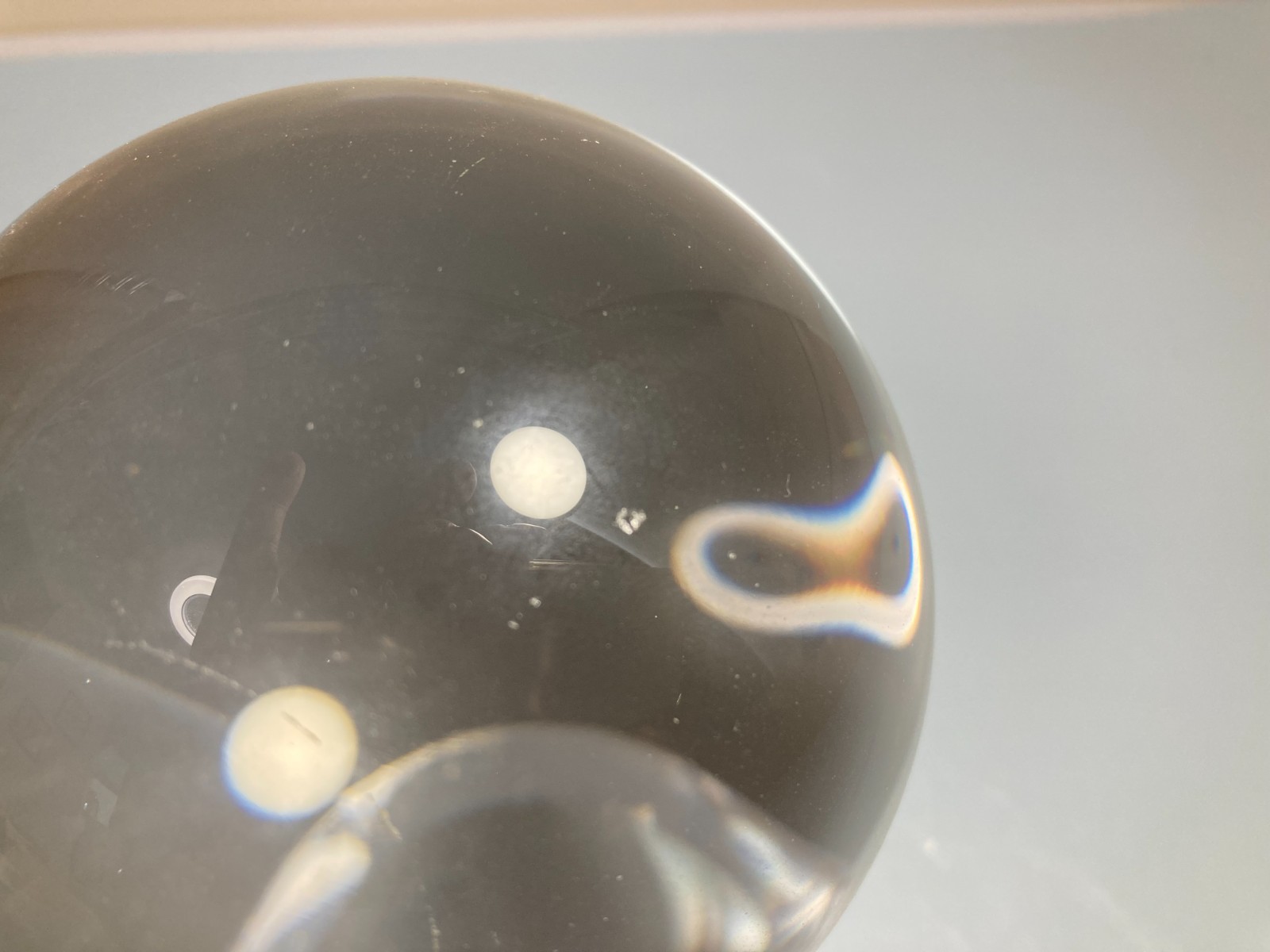 4″ Crystal Ball 3 lb 6.4 oz Reconstituted Clear Quartz Sphere #151