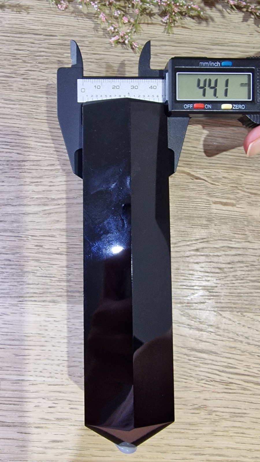 Large Black Obsidian Crystal Tower Point 713g 18cm DISCOUNTED Reiki Chakra