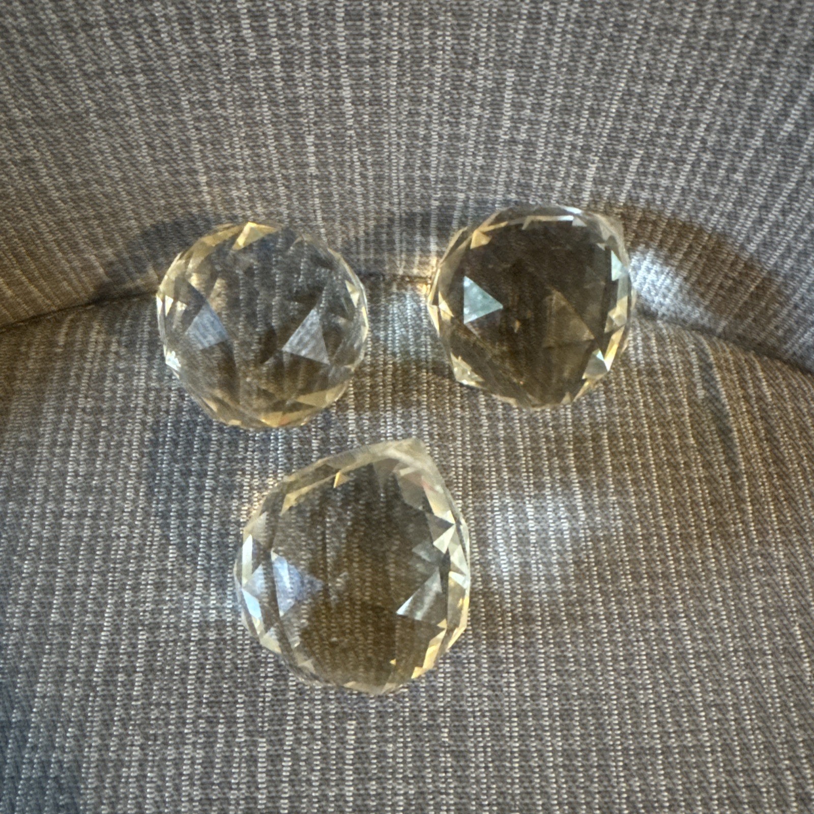 3PCs Clear Faceted Sphere CRYSTAL BALL Sun Catcher Rainbow Prism