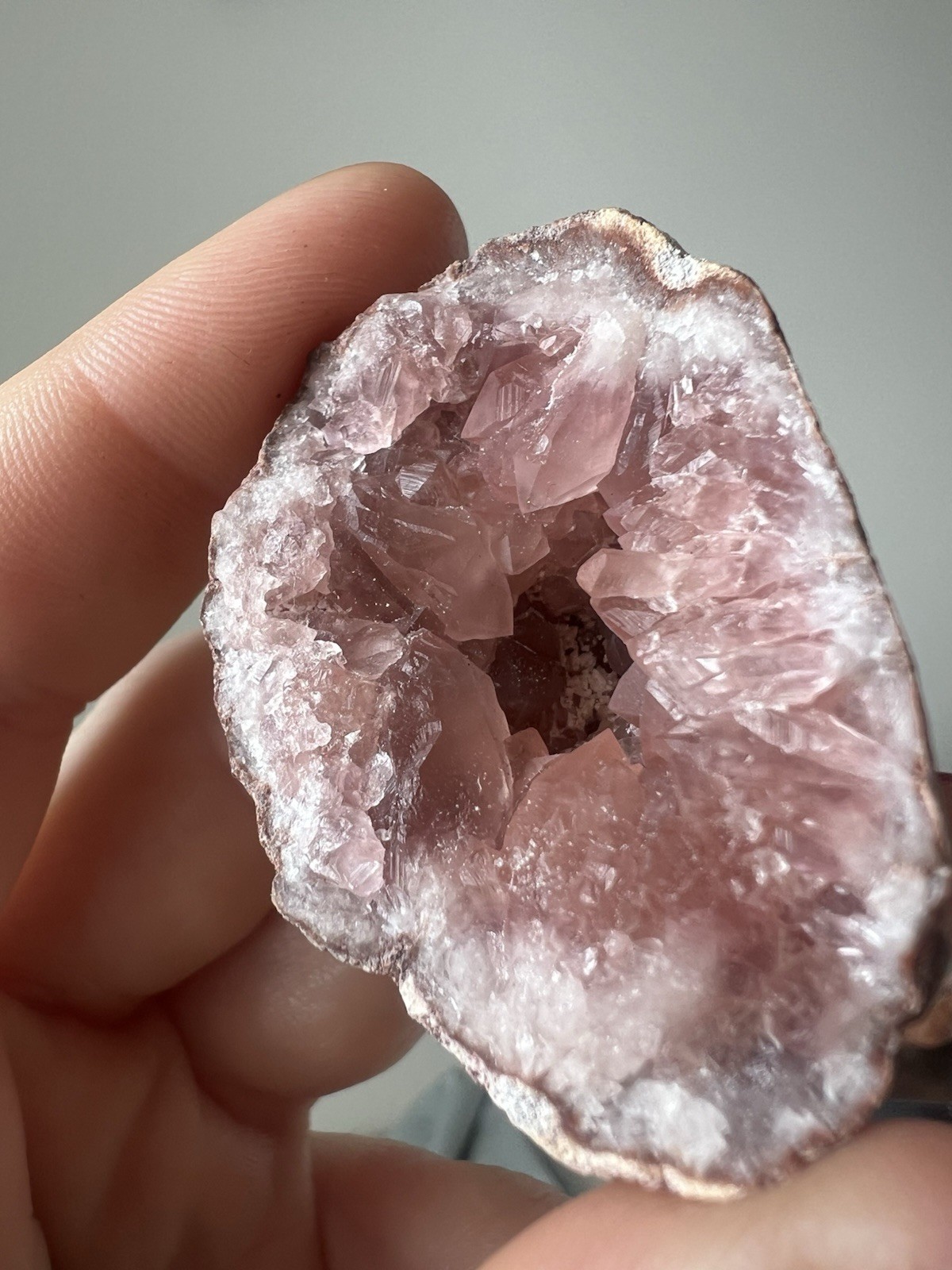 42g – Mini Pink Amethyst Geode Cave from Argentina