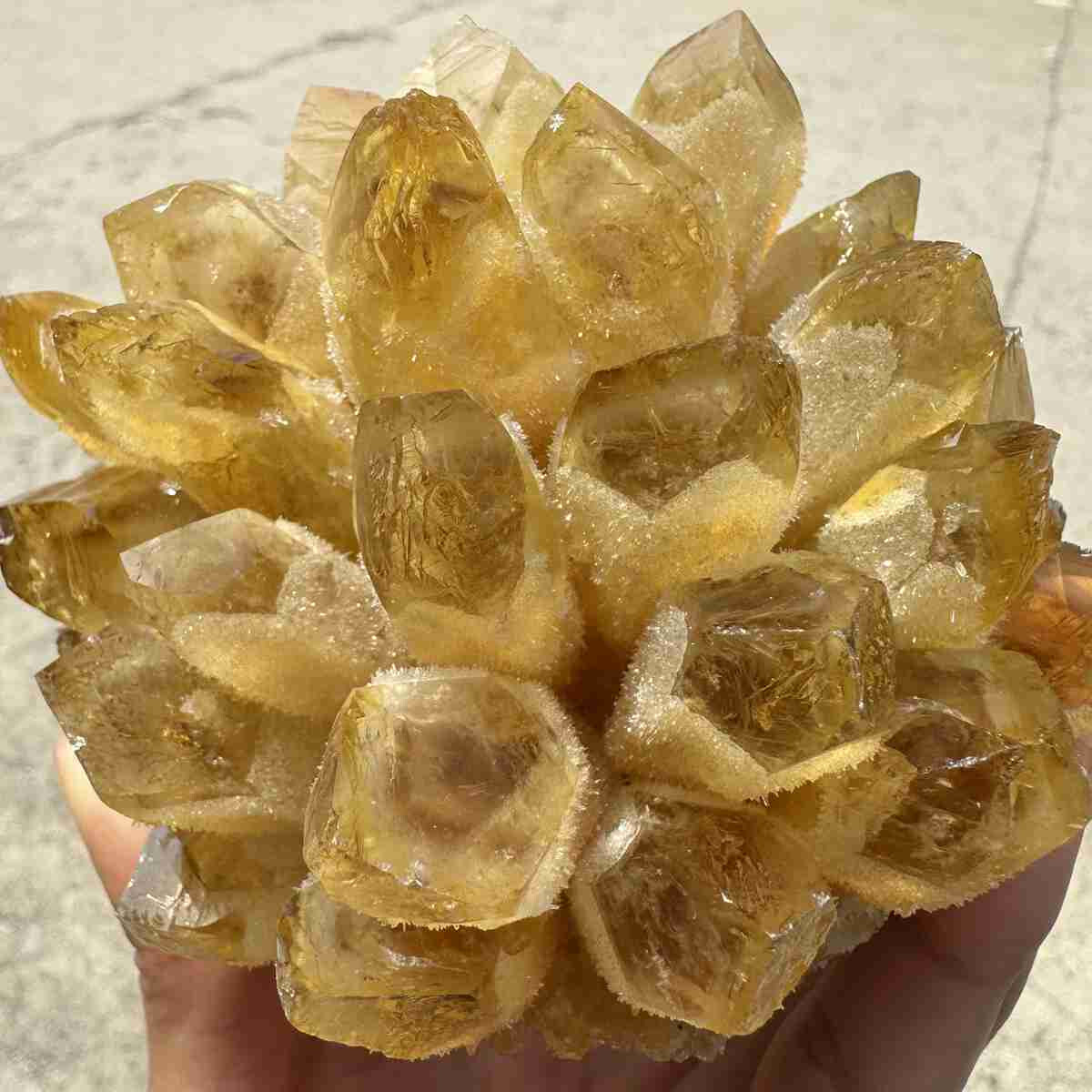 1pc natural citrine cluster Quartz Crystal specimen Mineral Healing decor 300g+