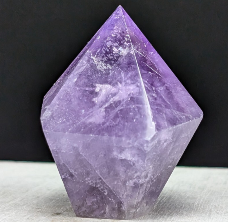 Amethyst Tower Diamond Gem Purple Crystal Chakra Point Gemstone Wand Reiki