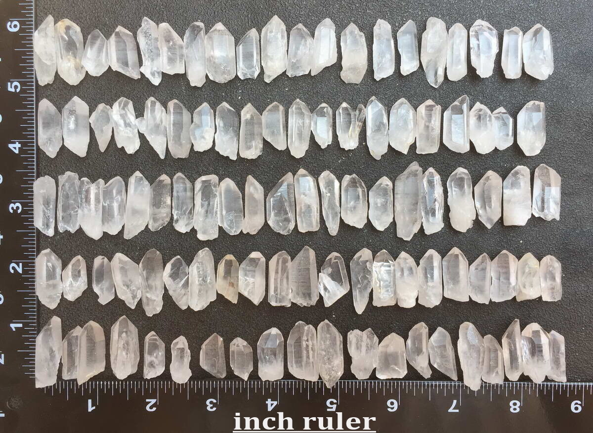 100pcs Bulk Rough Clear Crystal Quartz Small Mini Points Terminated Tips