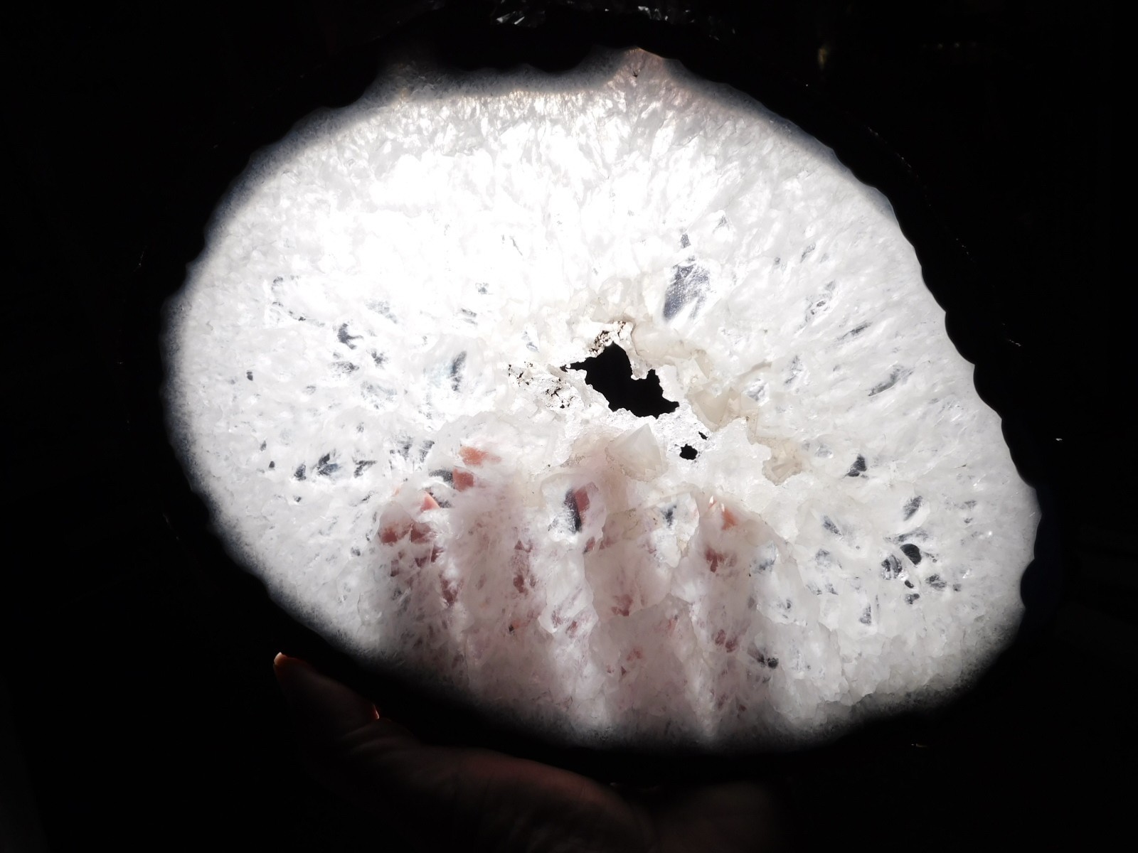 BIG! Translucent Polished Quartz Crystal NODULE Slice or Slab Brazil 1044gr