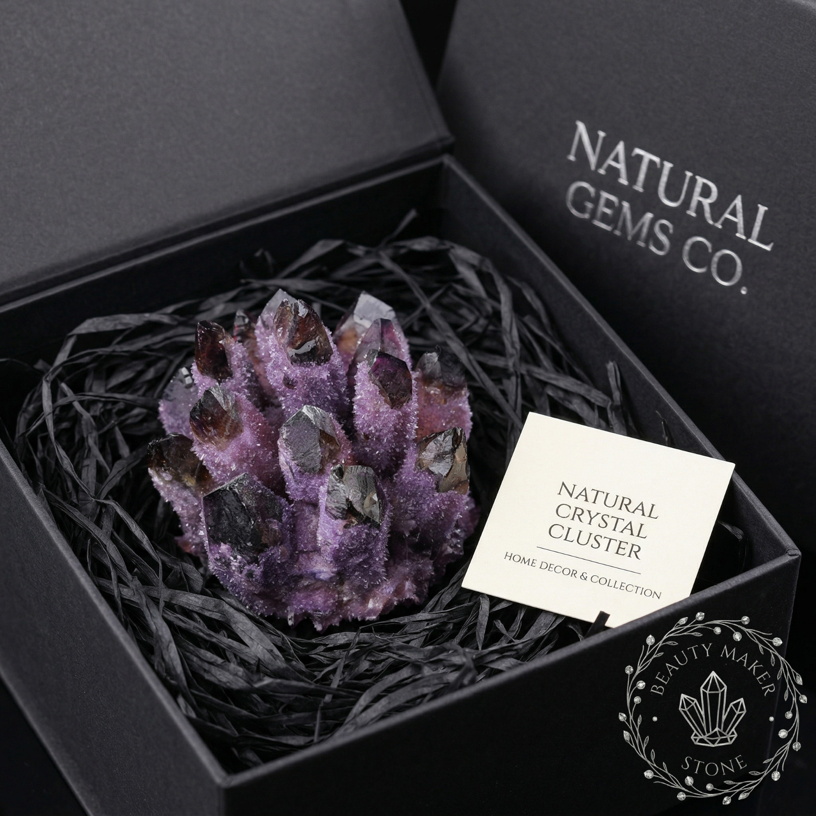 300g Rare Dark Purple Amethyst Druzy | Raw Crystal Cluster for Mature Collect
