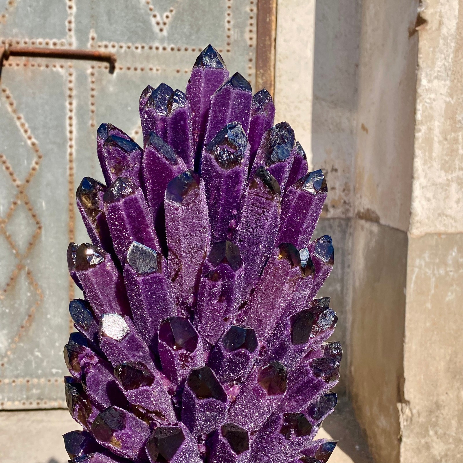 24.8LB New Find purple PhantomQuartz Crystal Cluster MineralSpecimen