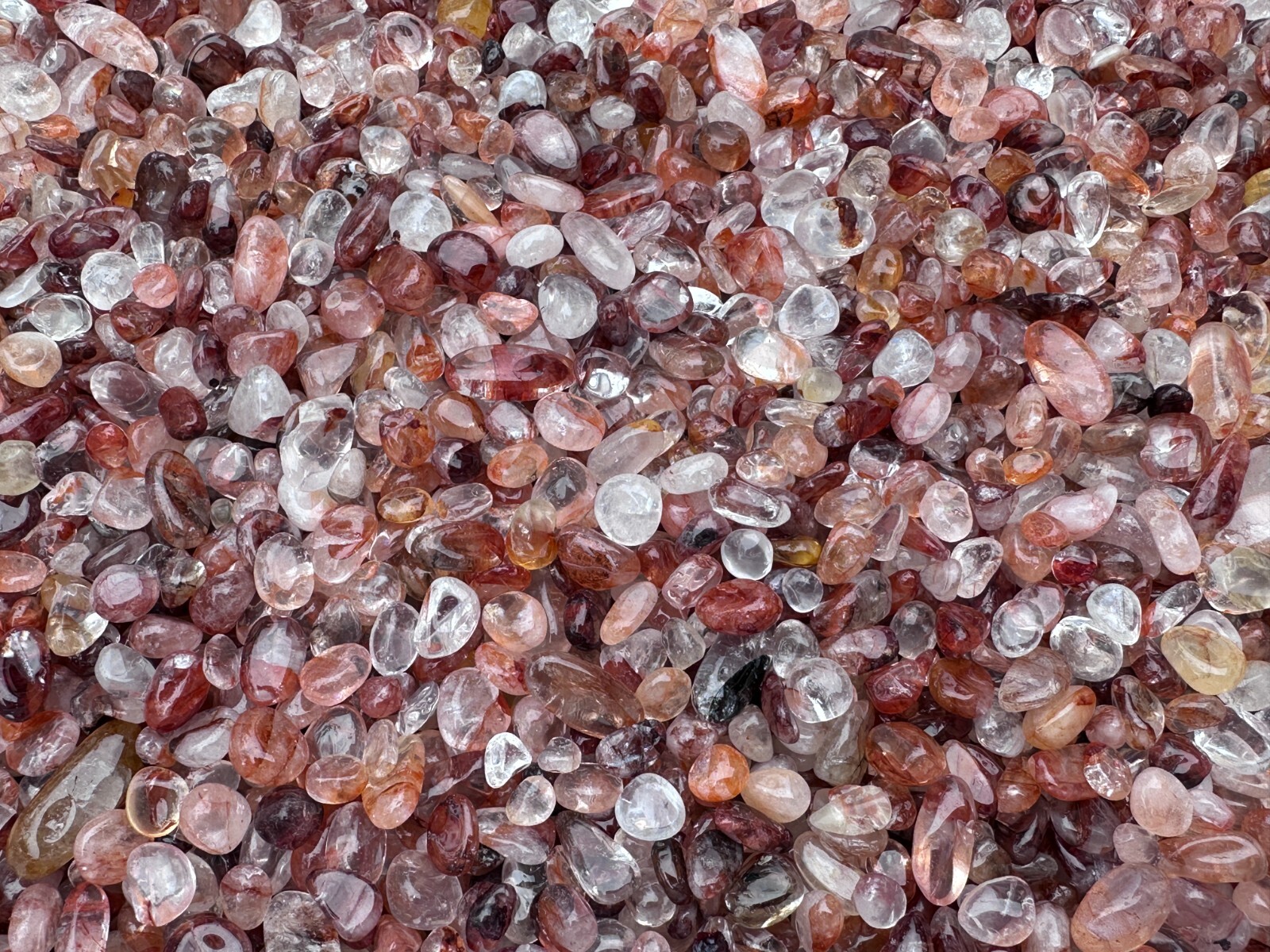Fire Quartz Semi Tumbled Gemstone Mini Chips 5 – 11 mm, Wholesale Bulk Lot