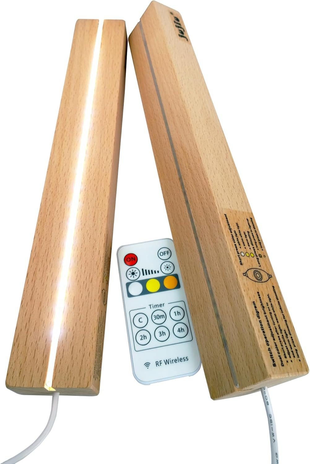 1 Pcs LED Light Display Pedestal Wooden Rectangle LED Lighted Base Stand 11.81 I