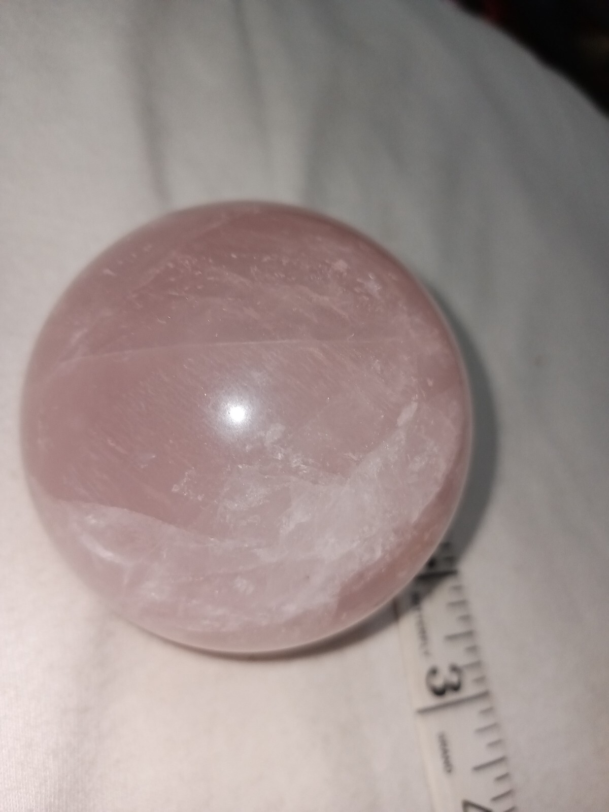1 Pound 453g Pink Rose Natural Quartz Sphere Crystal 9in round C