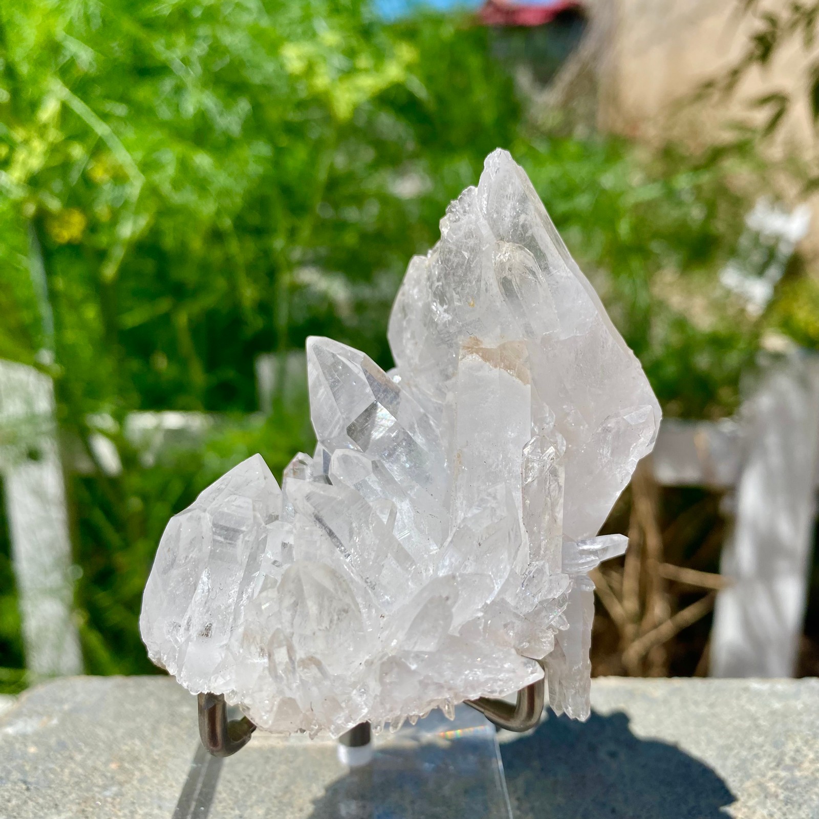 169G Natural rare white water crystal cluster backbone mineral specimen