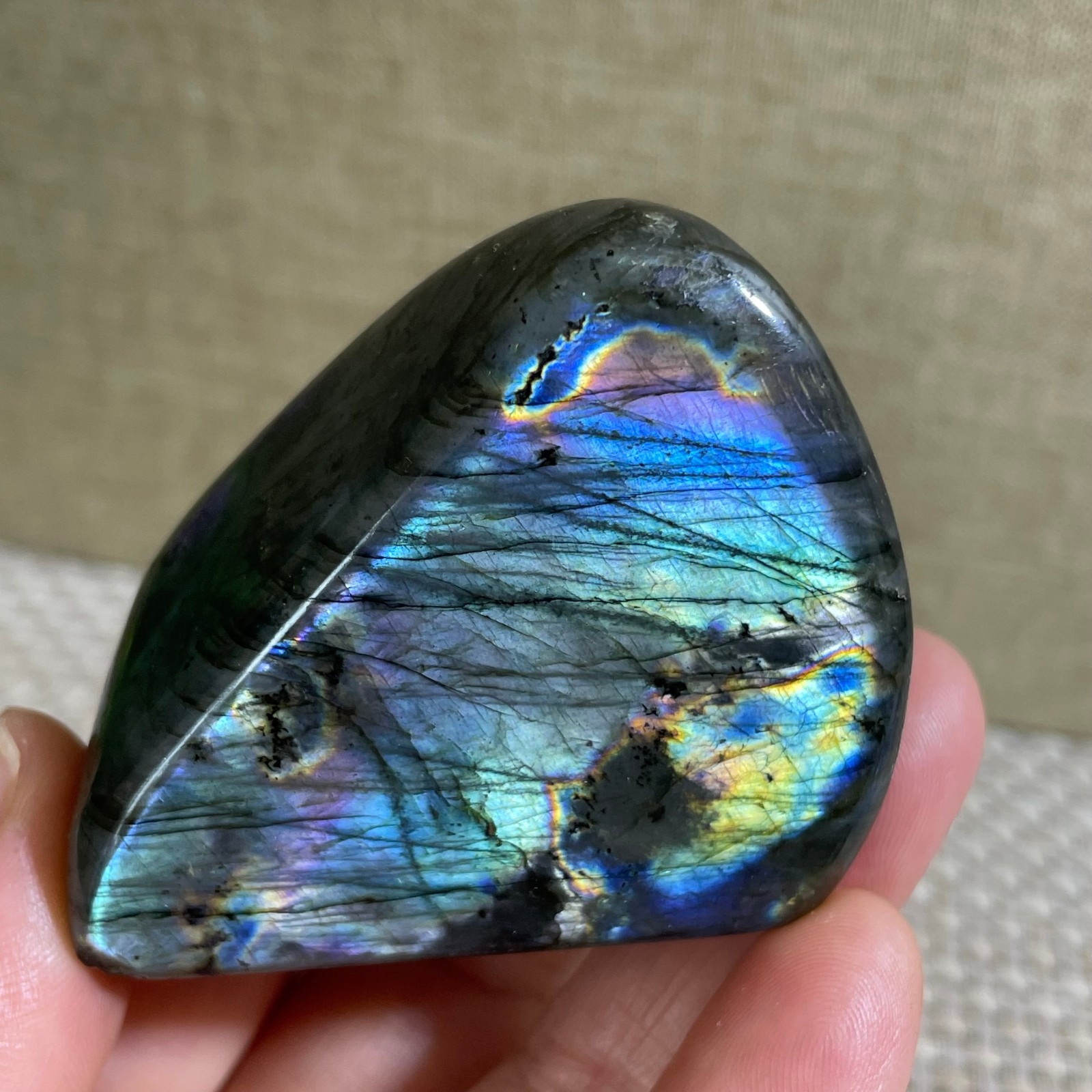 Natural Labradorite Crystal gemstone rough original Specimen 107g