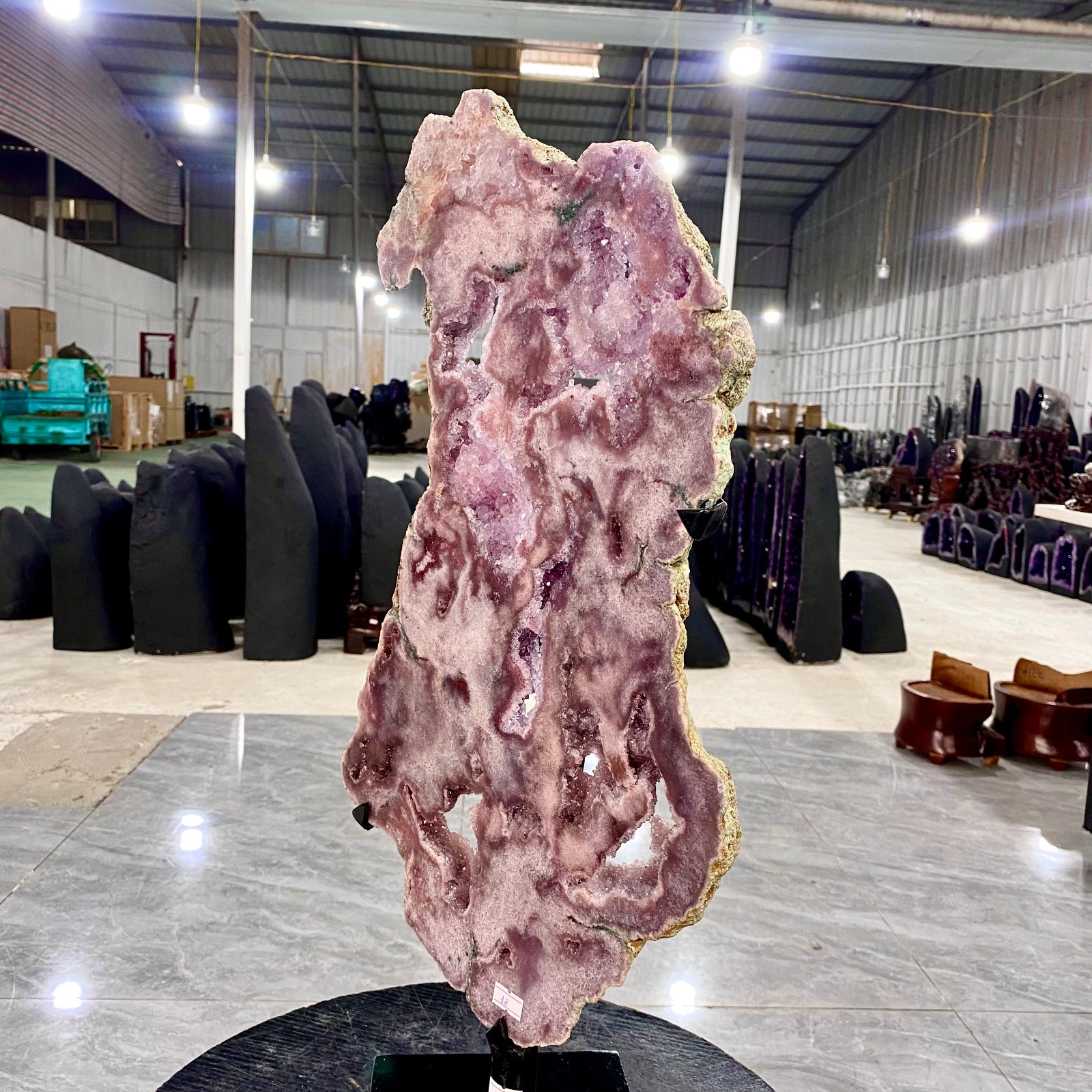 10LB Natural Pink Amethyst Slice Polished Crystal Slab Mineral Specimen Healing
