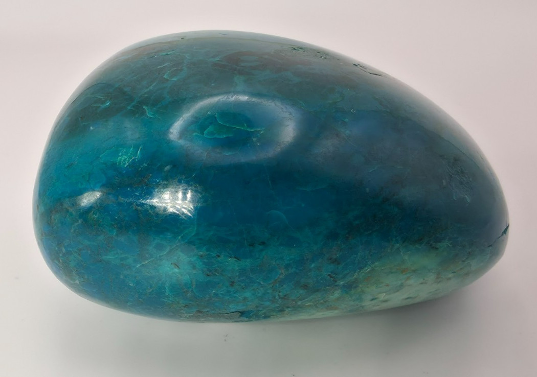 Natural Chrysocolla Palm Stone, Peru