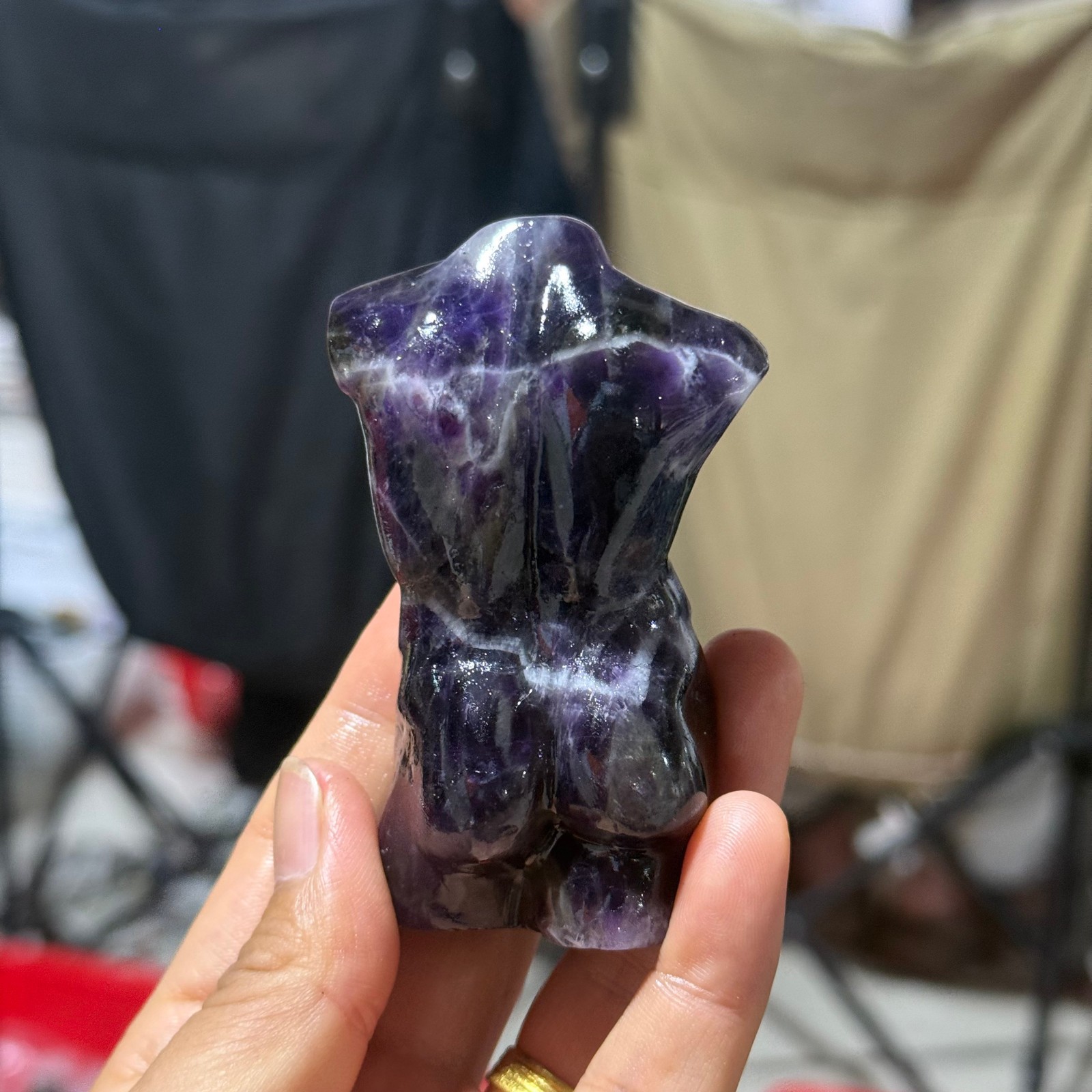 2.8″ natural Dream Amethyst Male model Quartz Crystal Heal 1pc