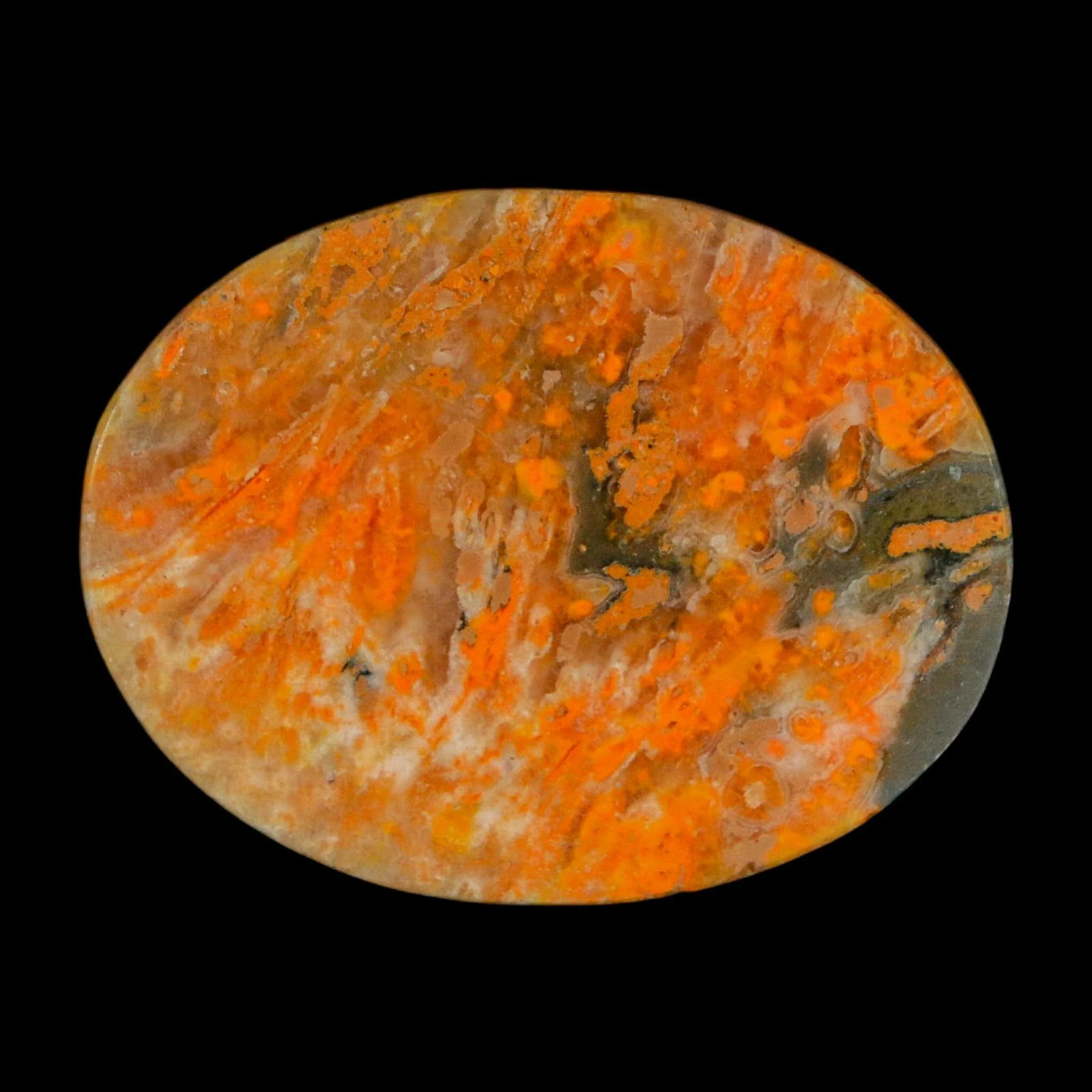 1.9″ Bumblebee Jasper Natural Polished Mineral Palm Stone Java Indonesia