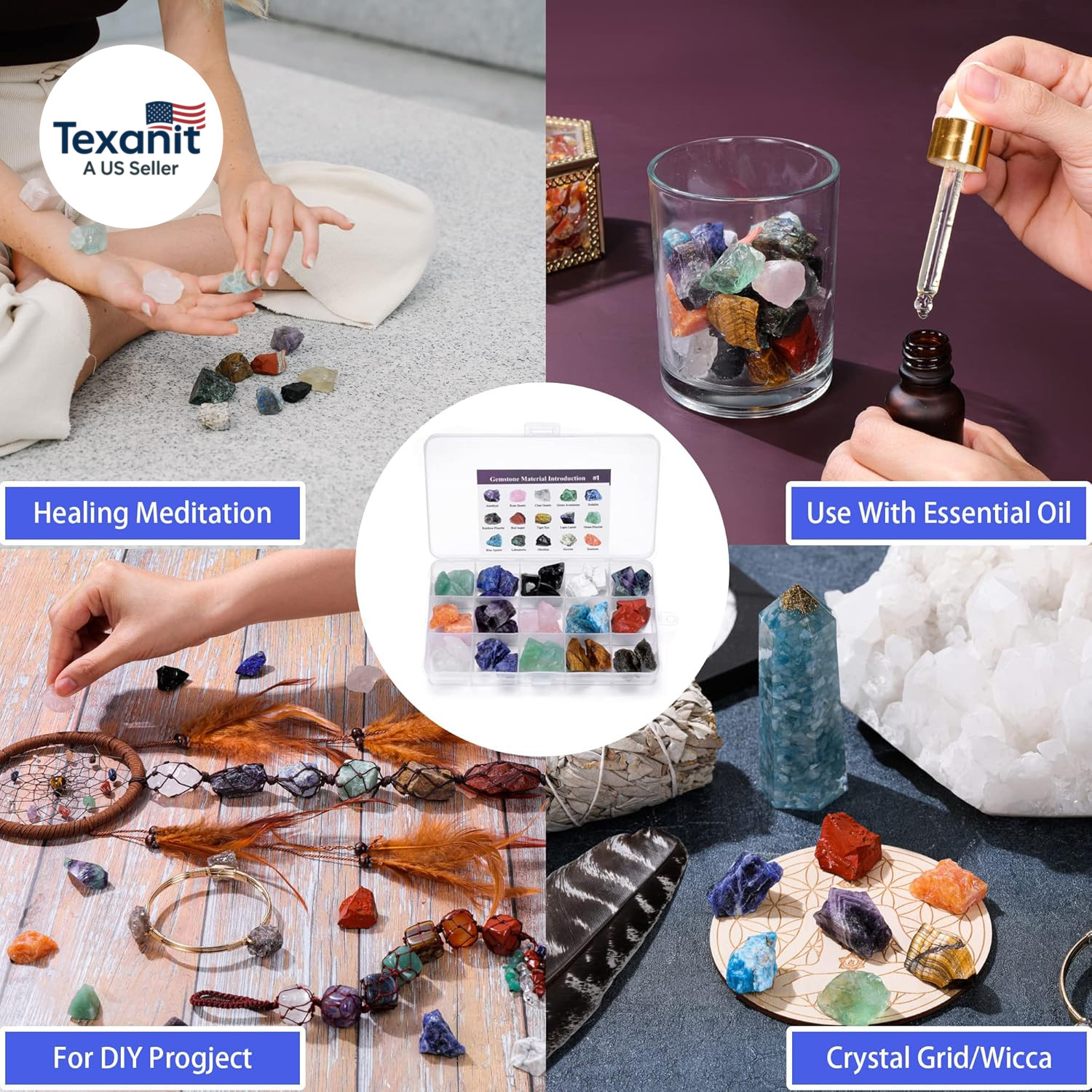 Assorted Raw Healing Stones Crystals Bulk Natural Rough Chakra Quartz Crystal Ge