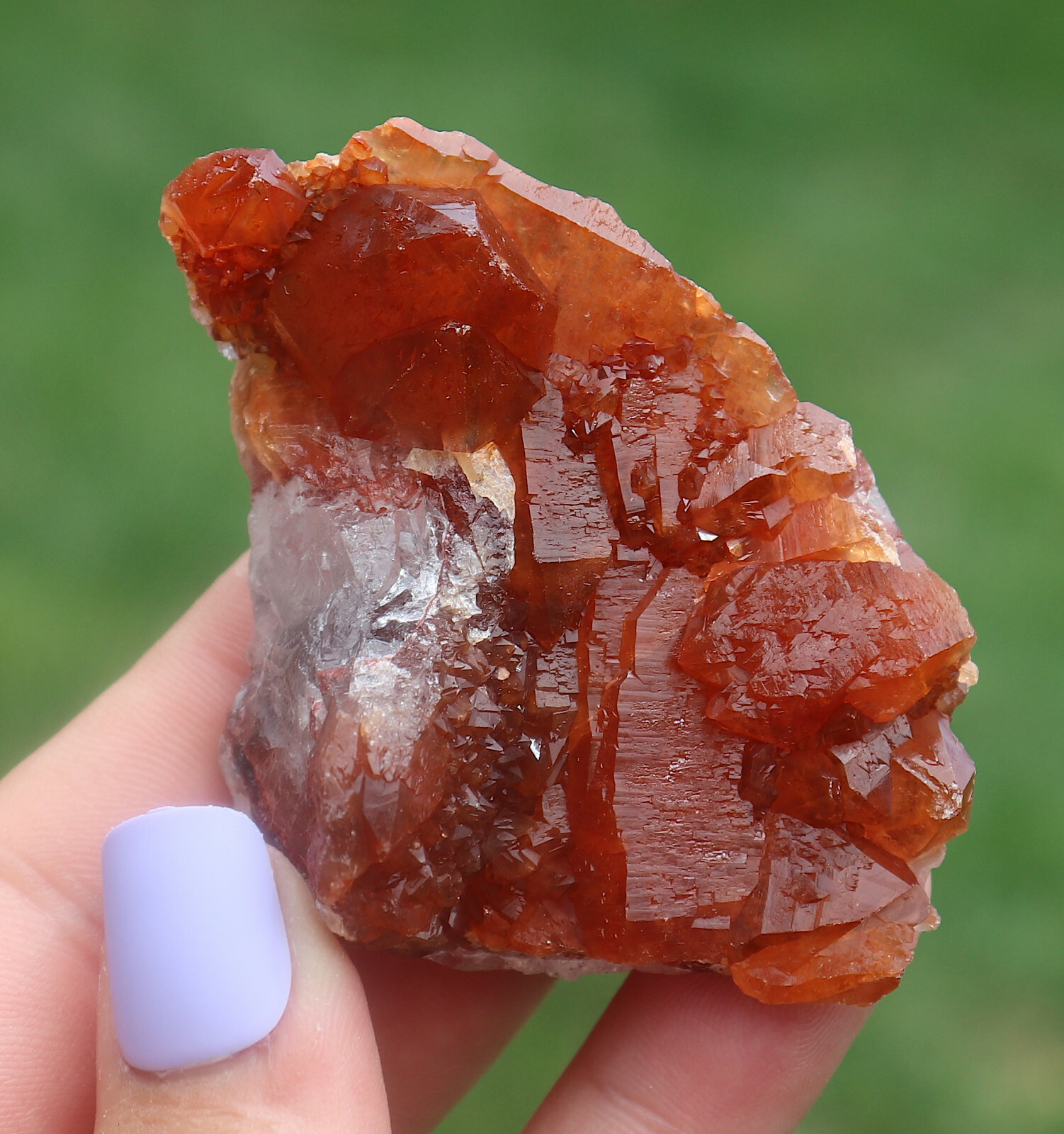 Red Quartz Ferruginous Quartz Crystal Cluster From Morocco 7.0 Cm’s