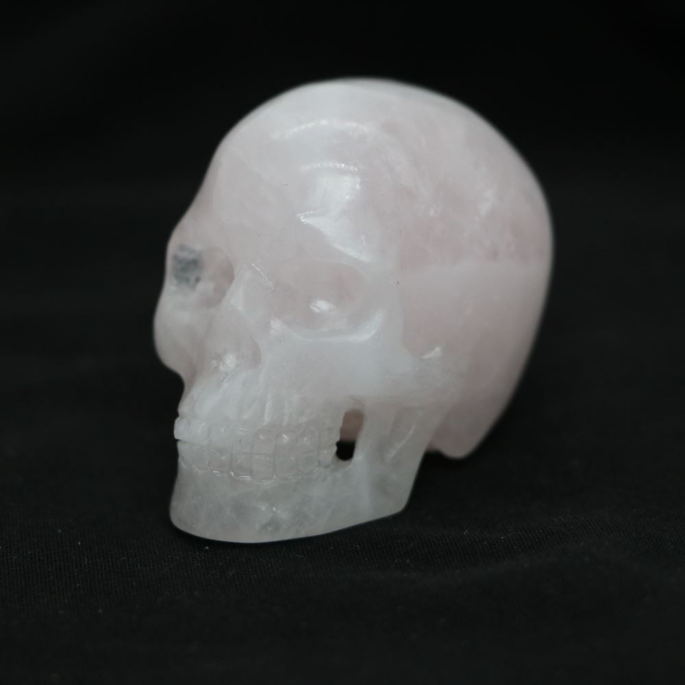 2″ ROSE QUARTZ CRYSTAL Carved Crystal Skull Realistic Healing Randomly Send 1pc