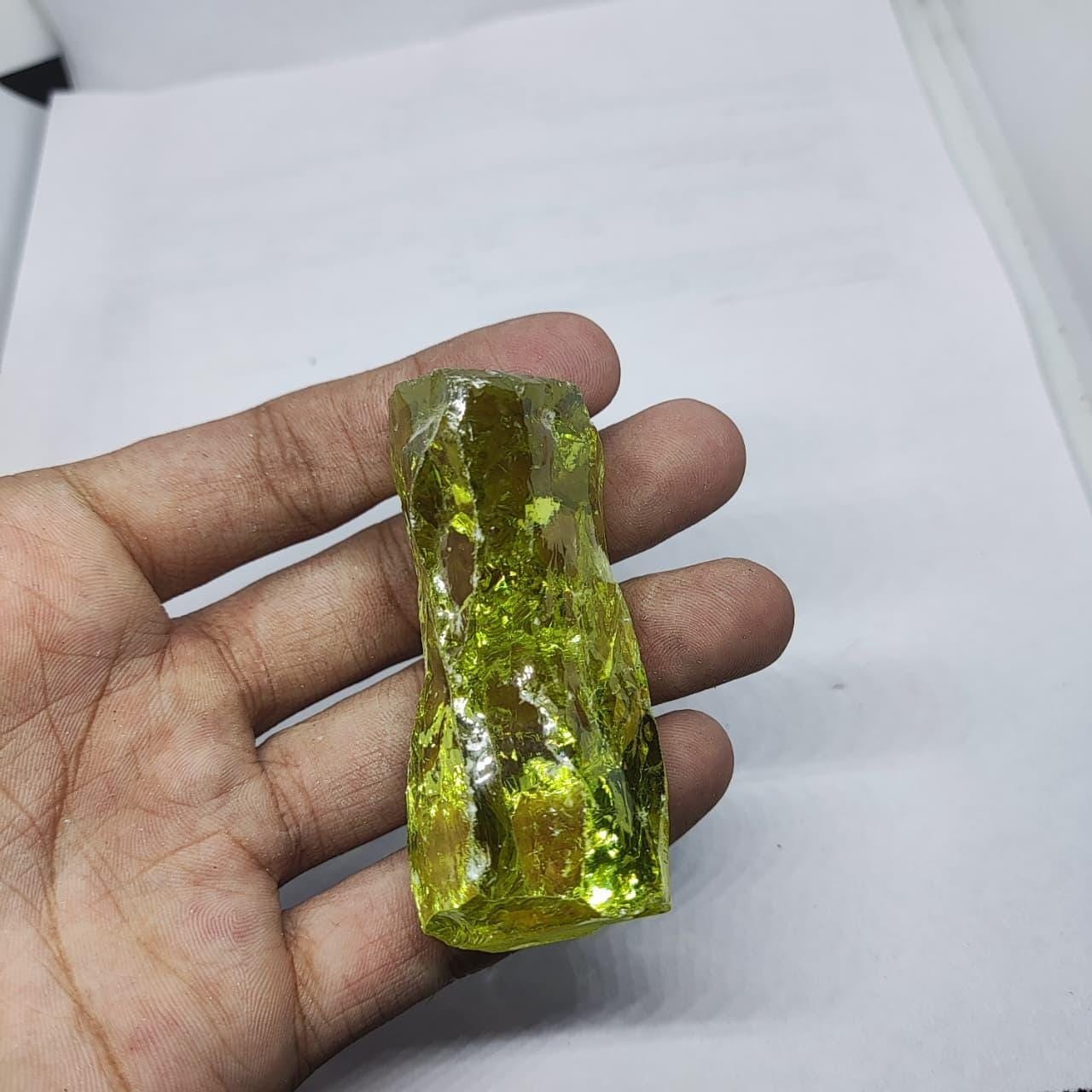 Natural Massive Green Zircon Rough 500CT, Raw Crystal Mineral Specimen for Decor